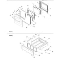 Amana DCF4205AC-PDCF4205AC0 oven door and storage drawer diagram