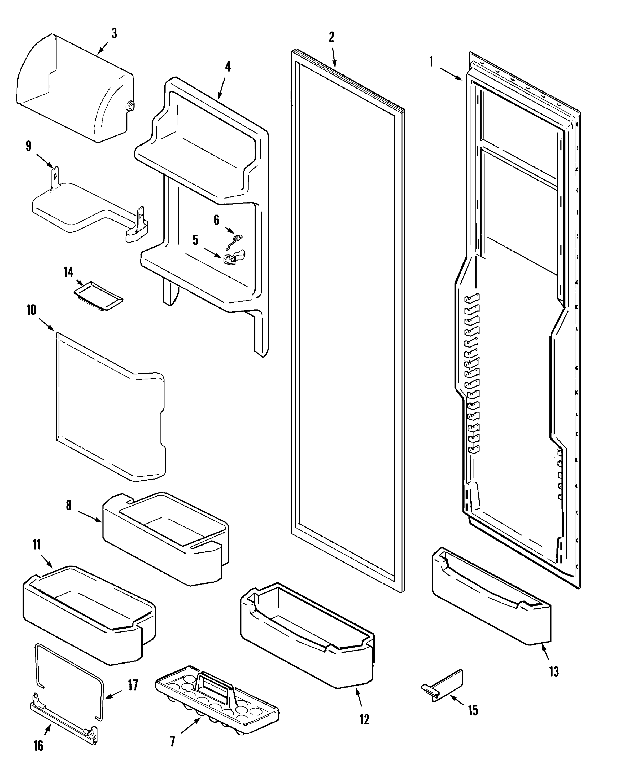 Maytag GC2228GEHW fresh food inner door diagram