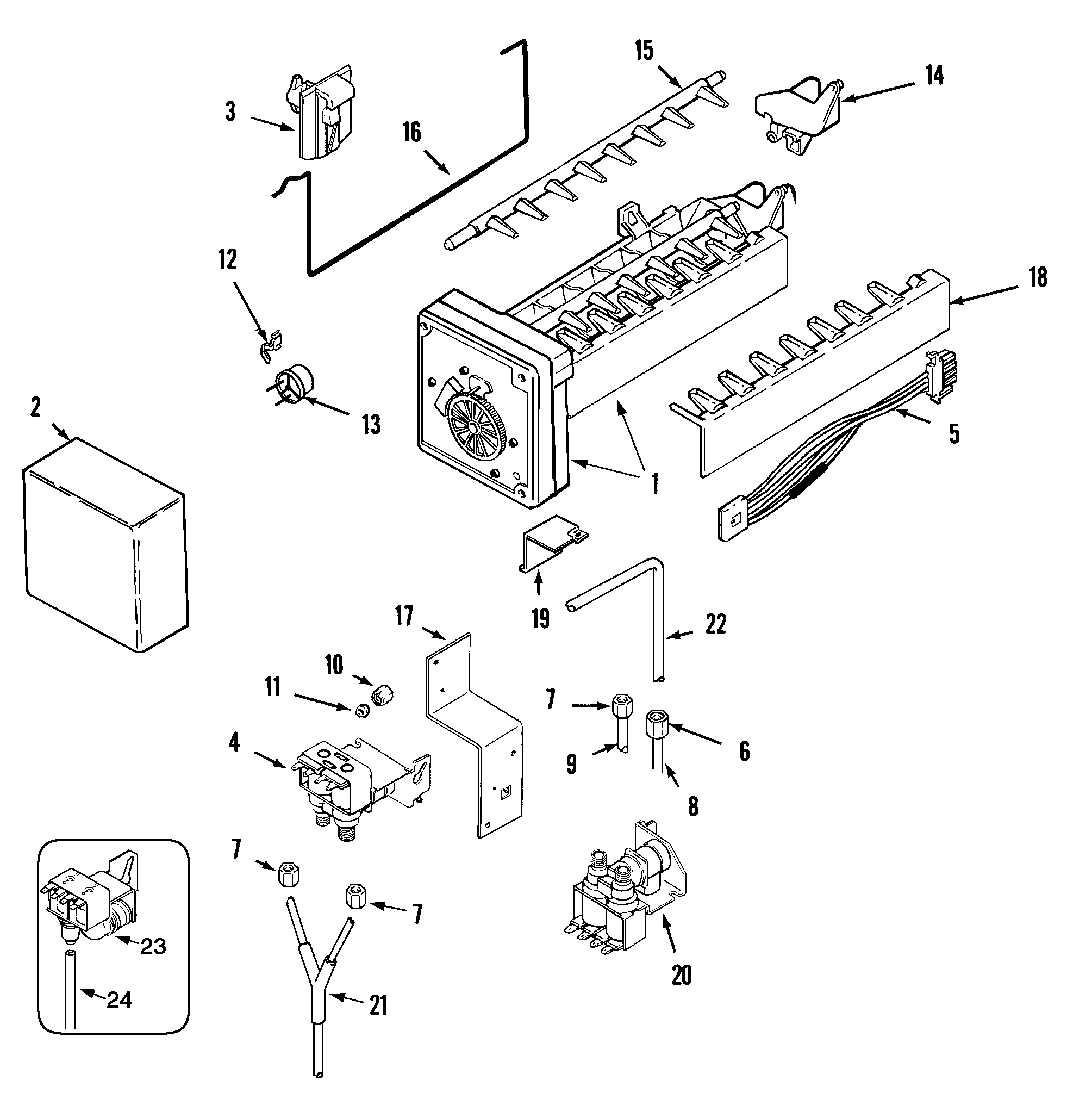 Maytag GC2228GEHW ice maker diagram