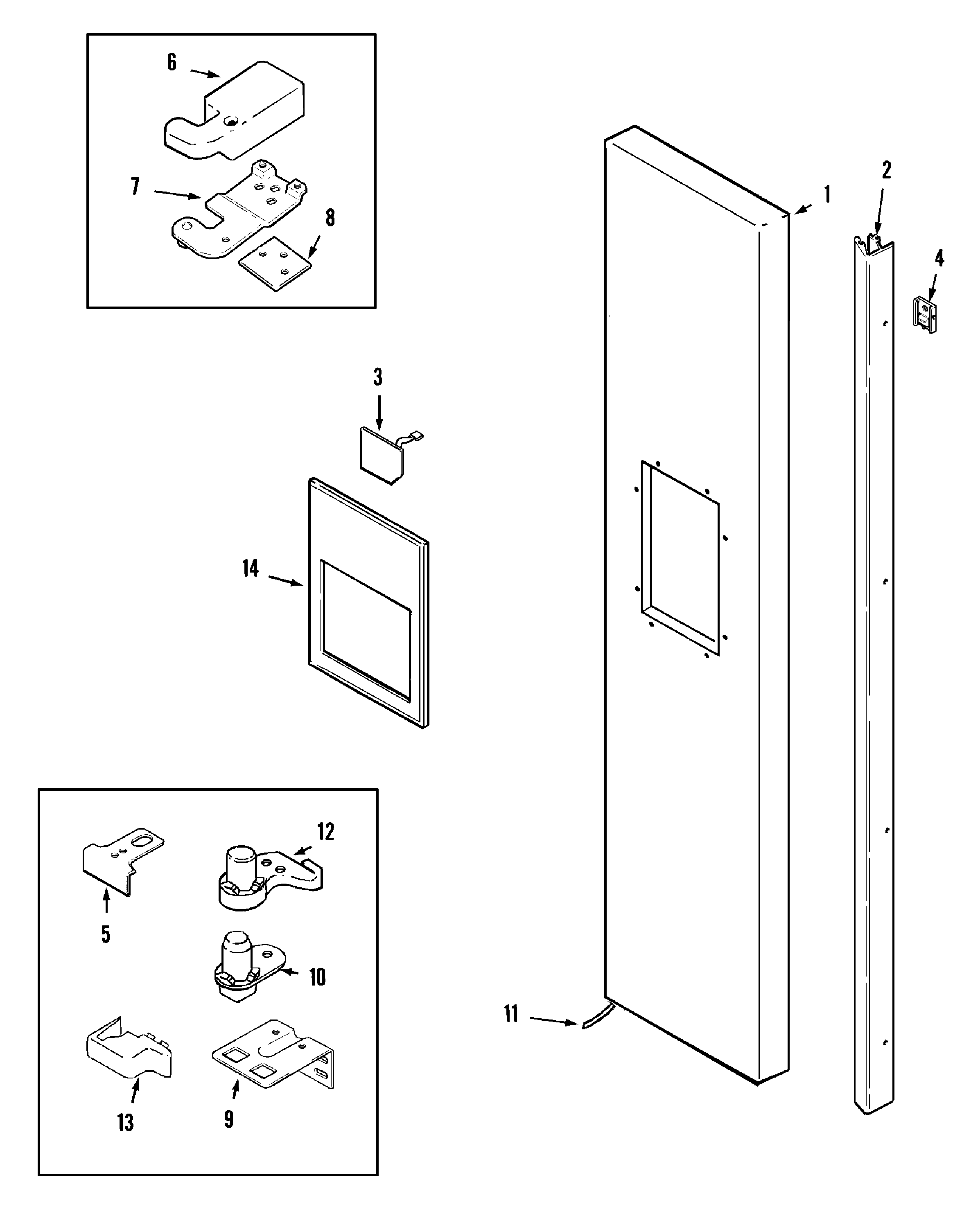 Maytag GC2227GEH1 freezer outer door diagram