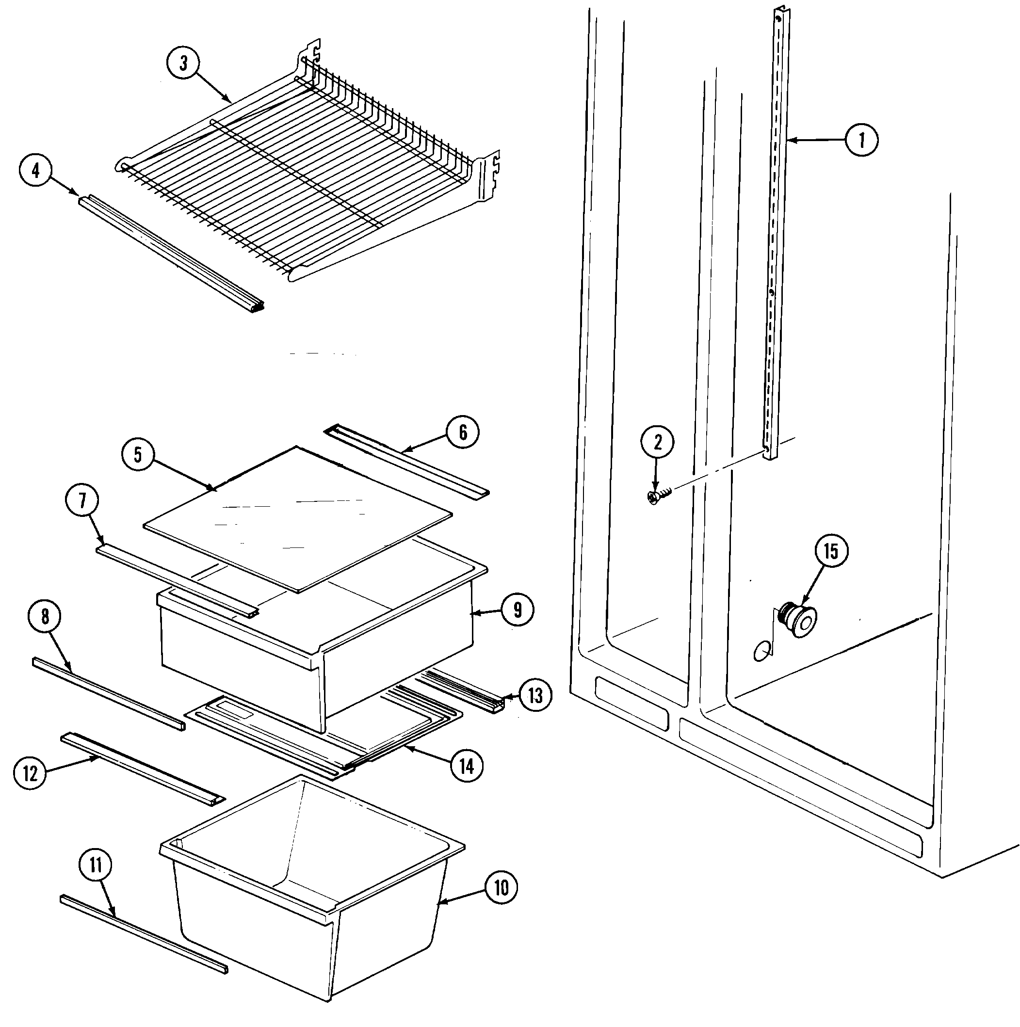 Maytag GS20A7D3V shelves & accessories diagram
