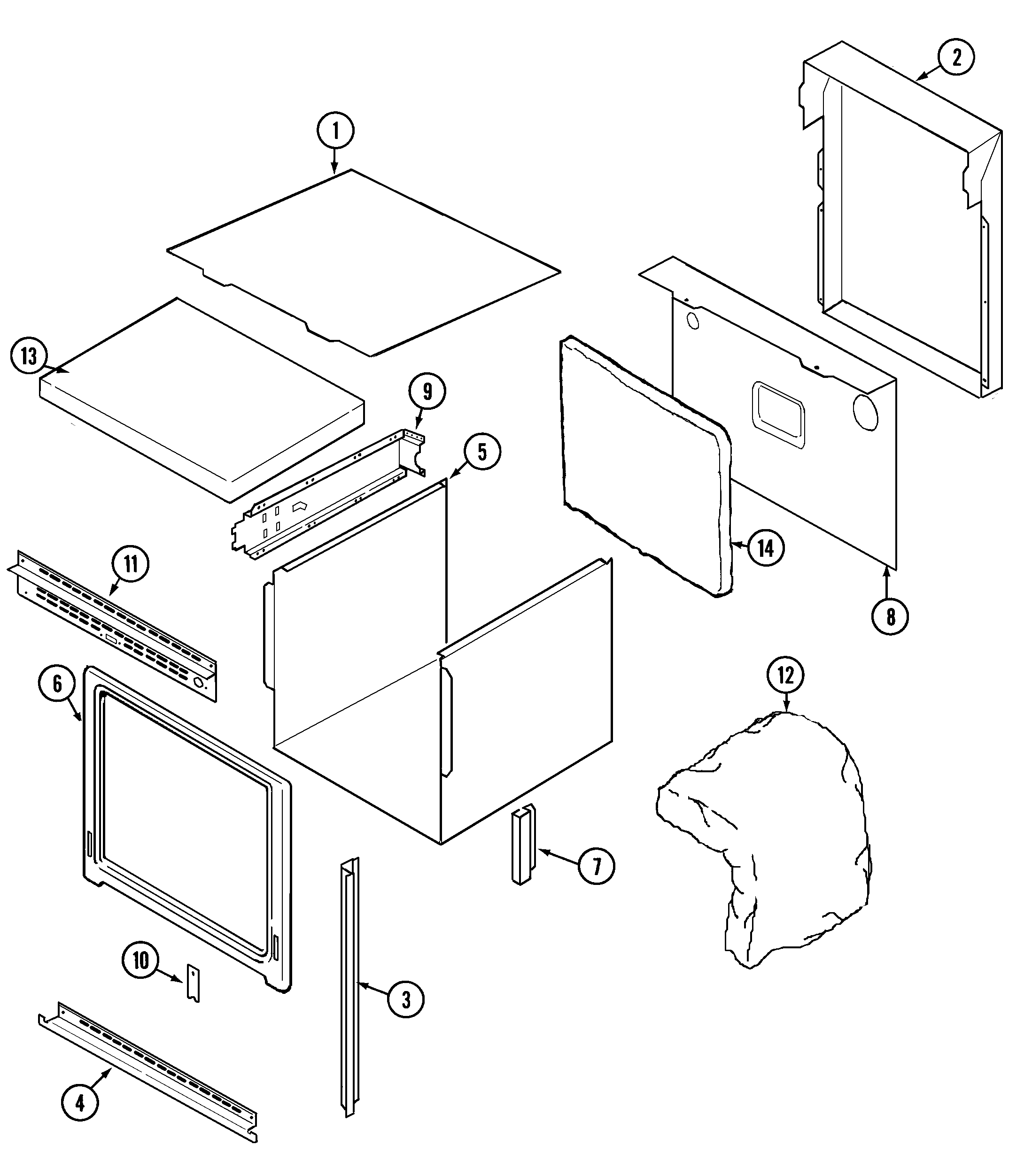 Jenn-Air JJW8627CAB body diagram