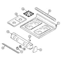 Amana DCF3305BK top assembly diagram