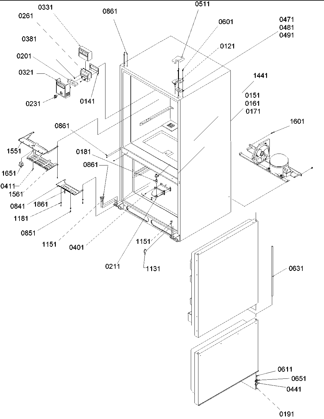Amana BB20VPSE-P1321302WE control, hinges & shields diagram