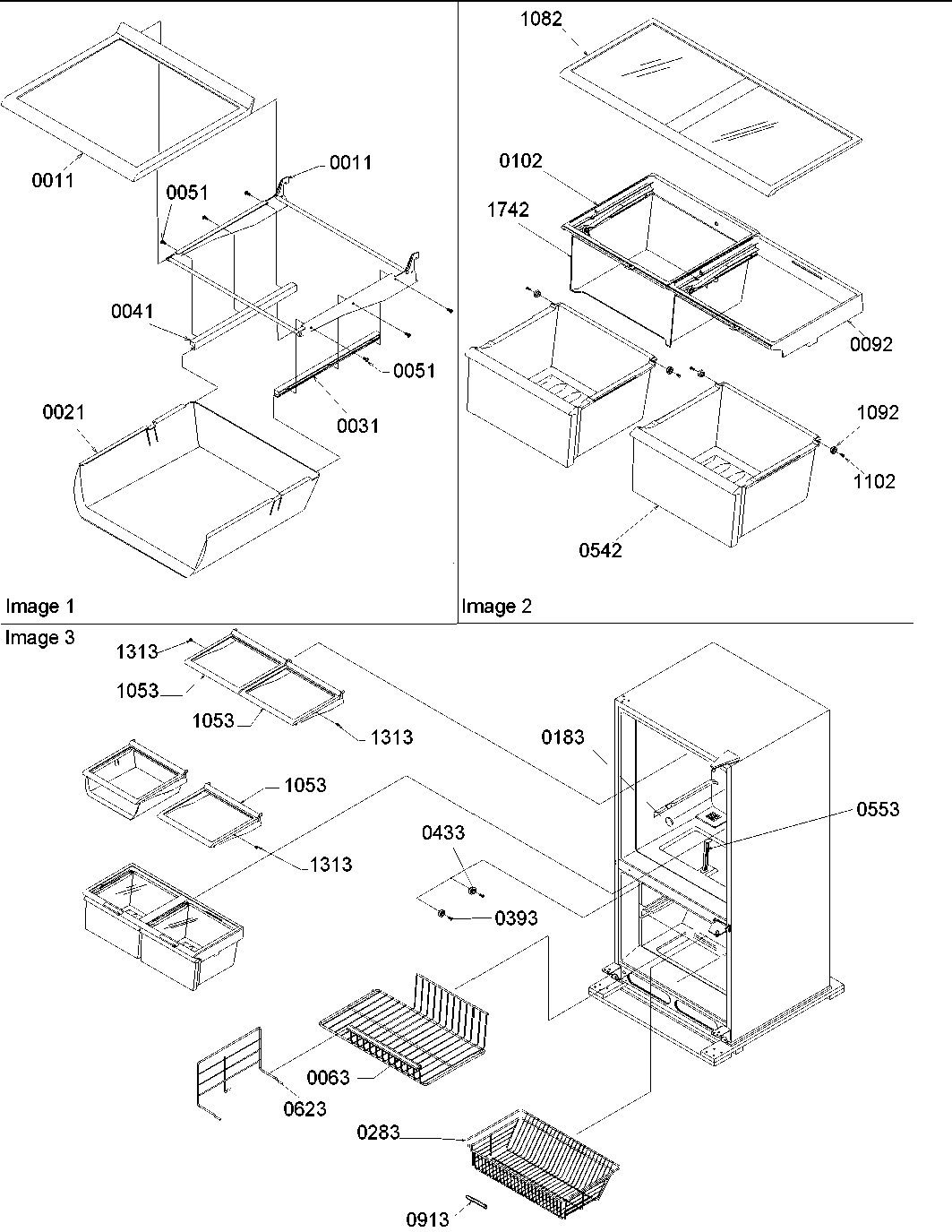 Amana BB20VPSE-P1321302WE shelving diagram