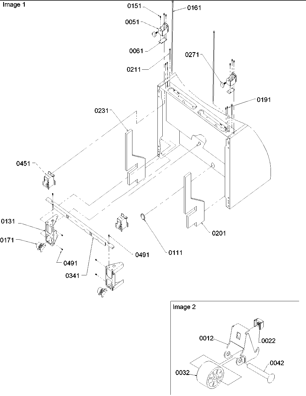 Amana BB20VPSE-P1321302WE bottom hinges & rollers diagram