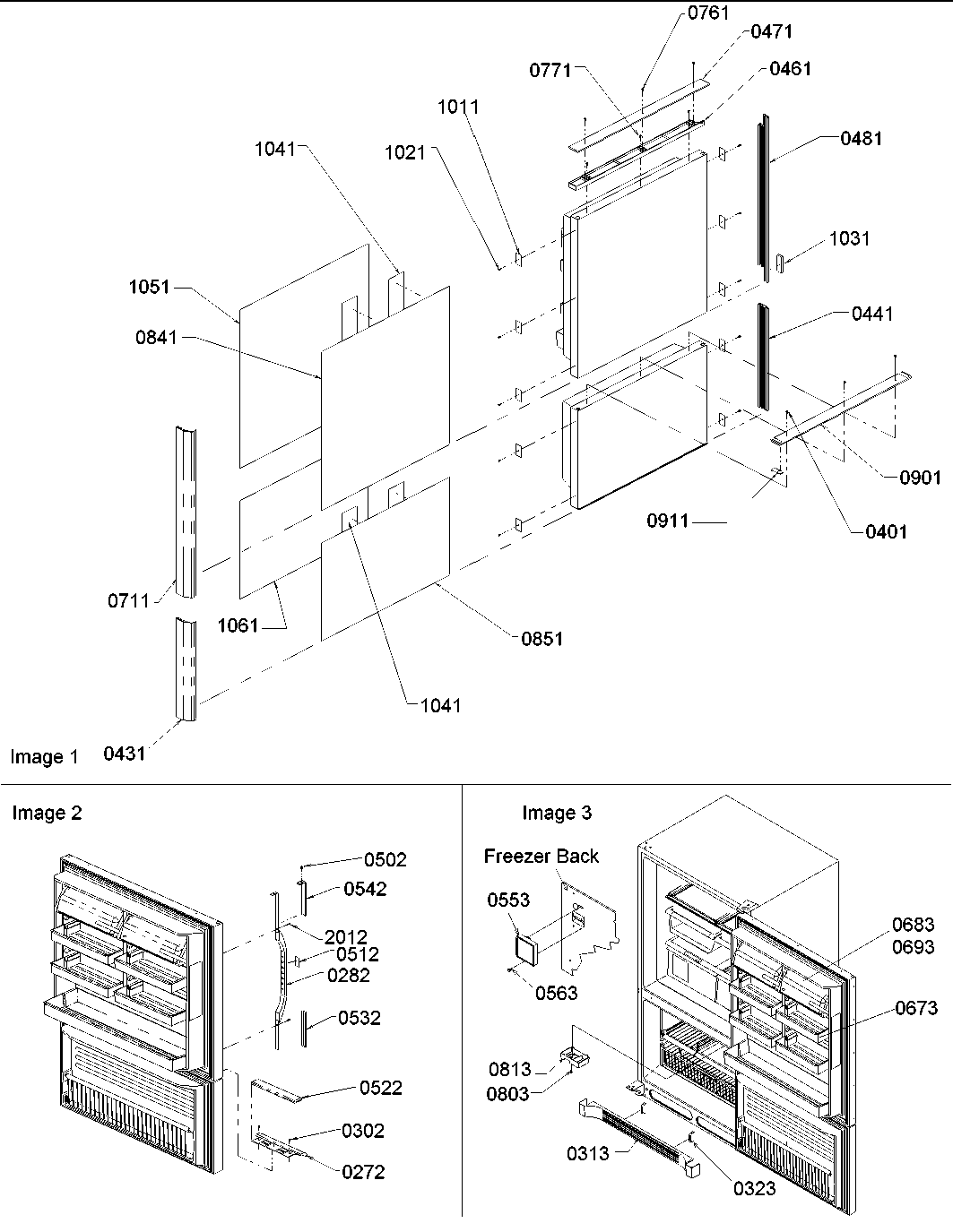Amana BRF20VW-P1321303WW door panels & grille diagram