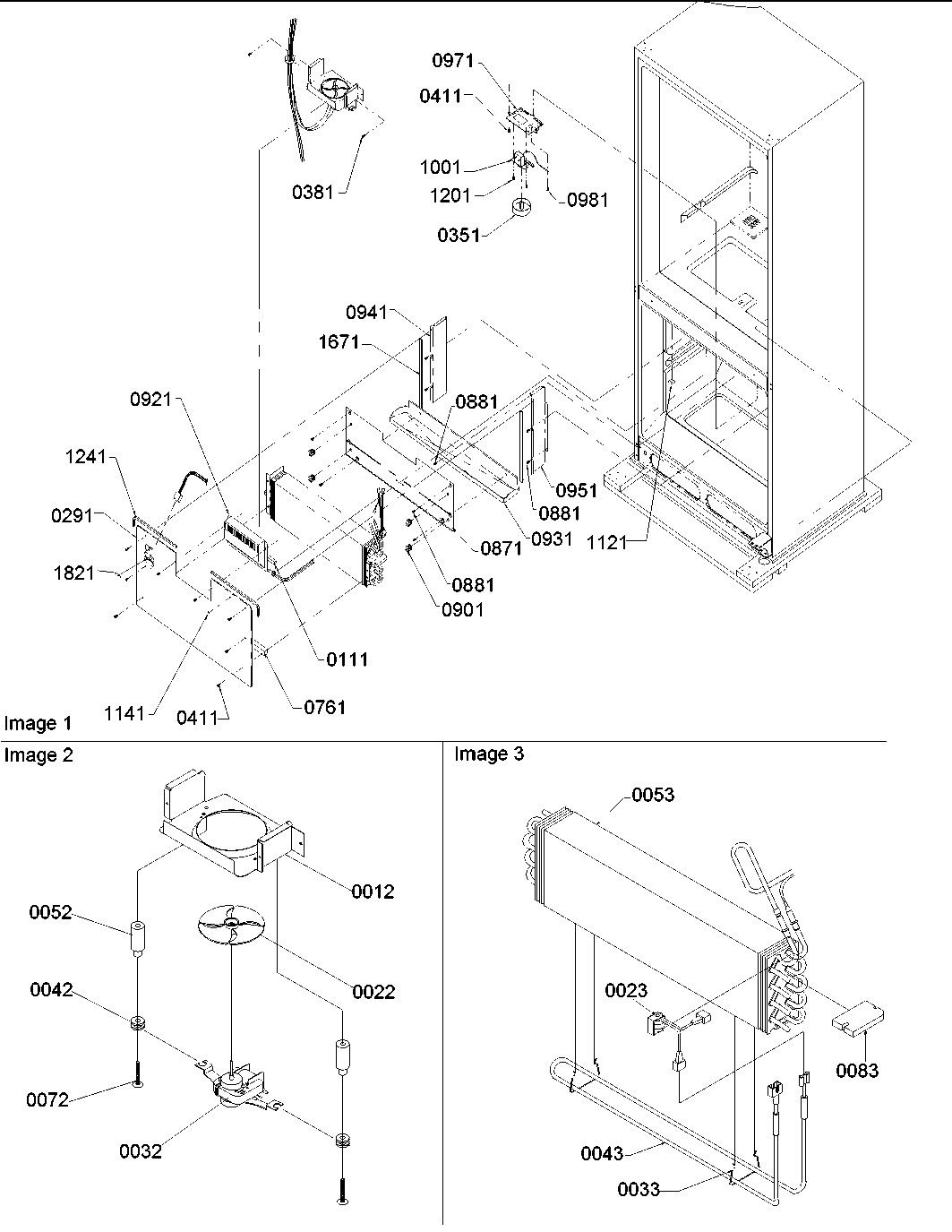 Amana BRF20VW-P1321303WW evaporator area diagram