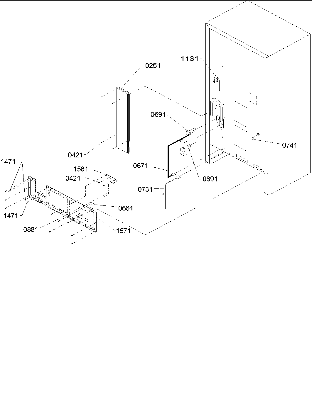 Amana BRF20VW-P1321303WW cabinet back diagram