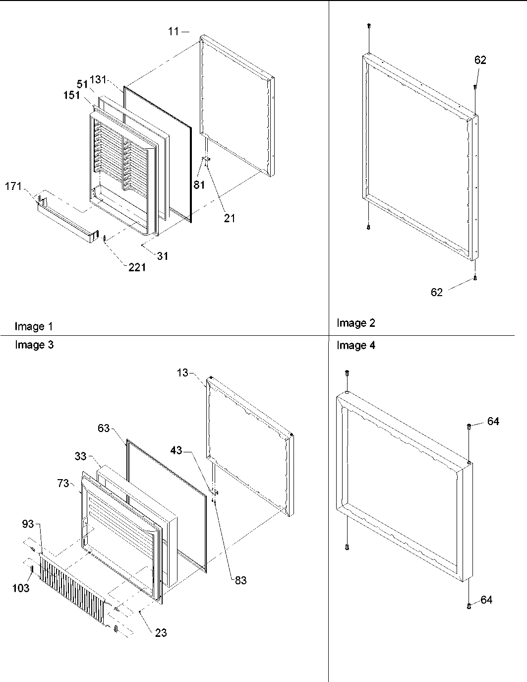 Amana BRF20V1CPSR-P1321316WS door assy diagram