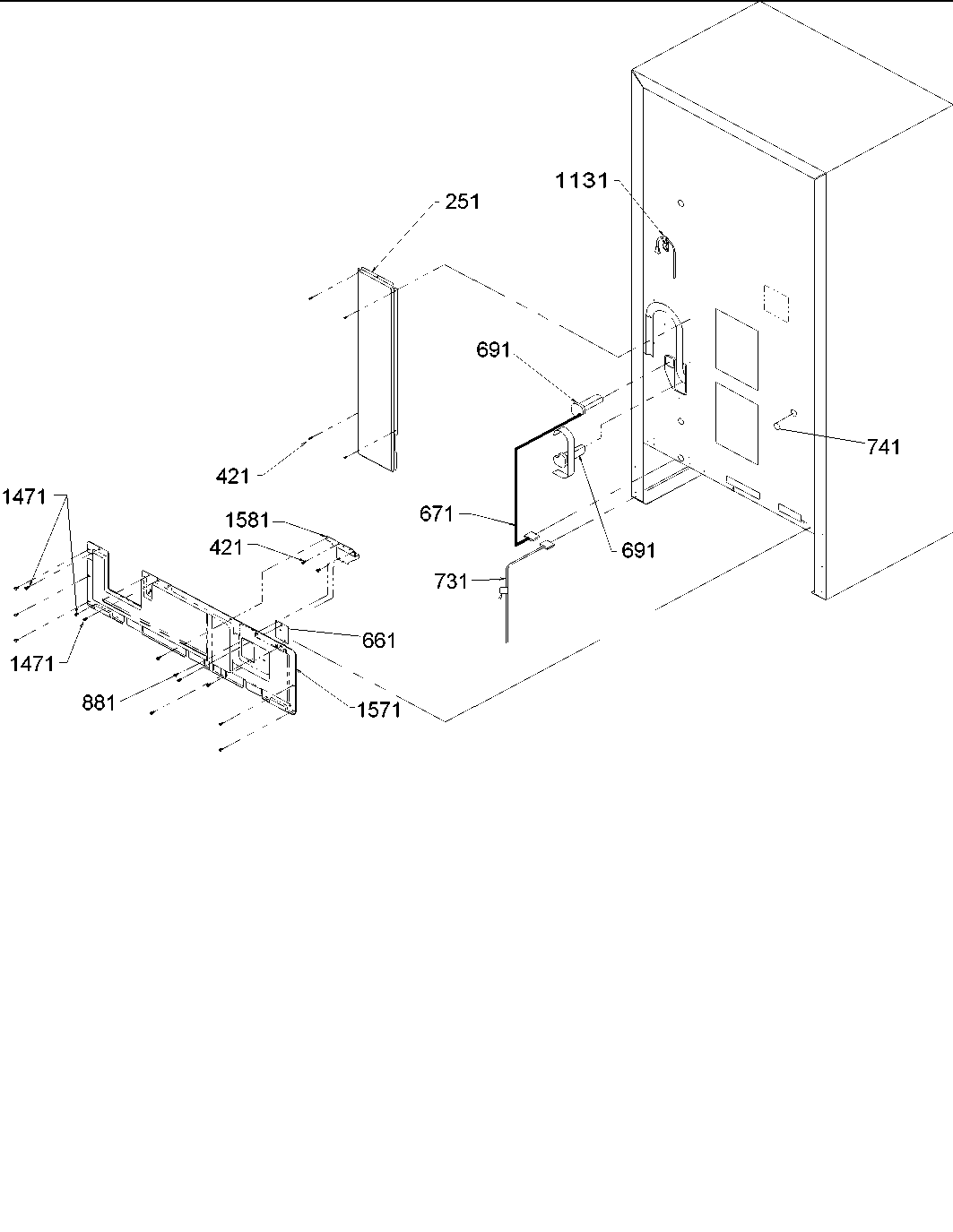 Amana BRF20V1W-P1321313WW cabinet back diagram