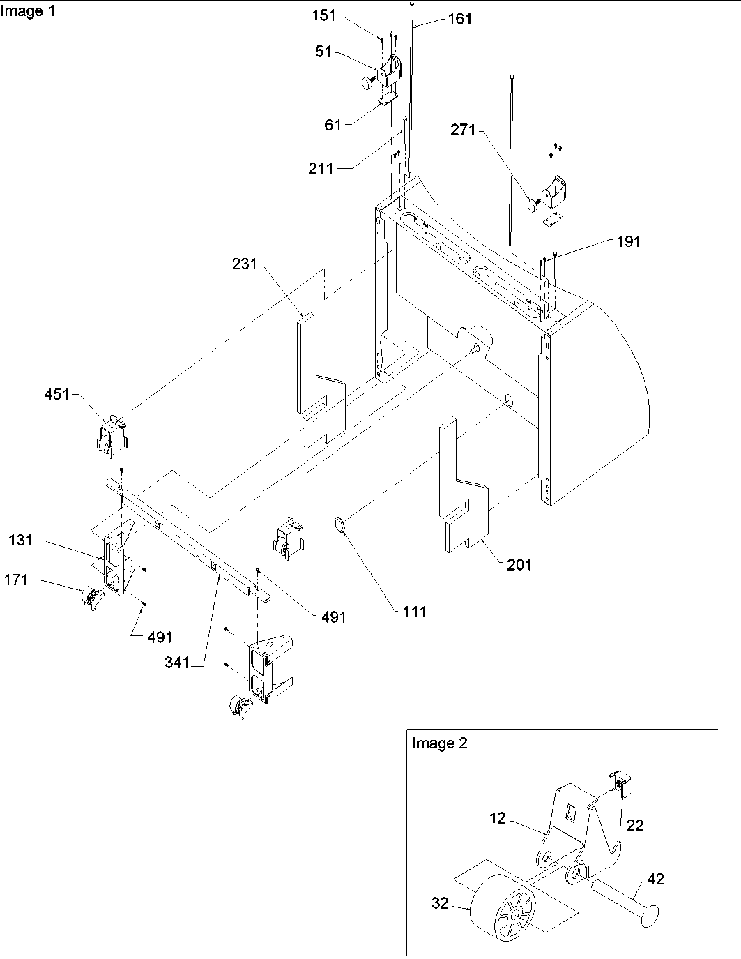 Amana BRF20V1W-P1321313WW bottom hinges & rollers diagram