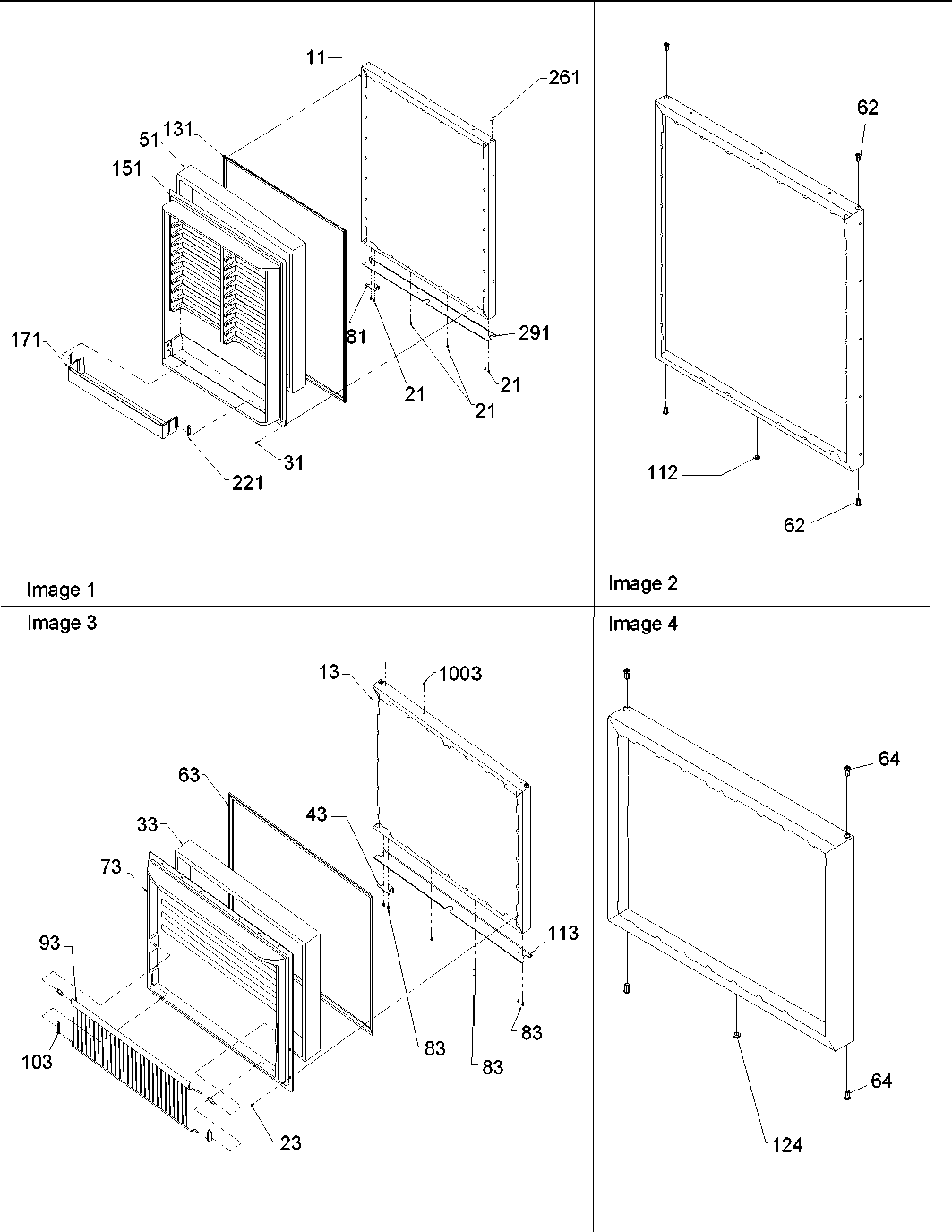 Amana BRF20V1W-P1321313WW door assy diagram