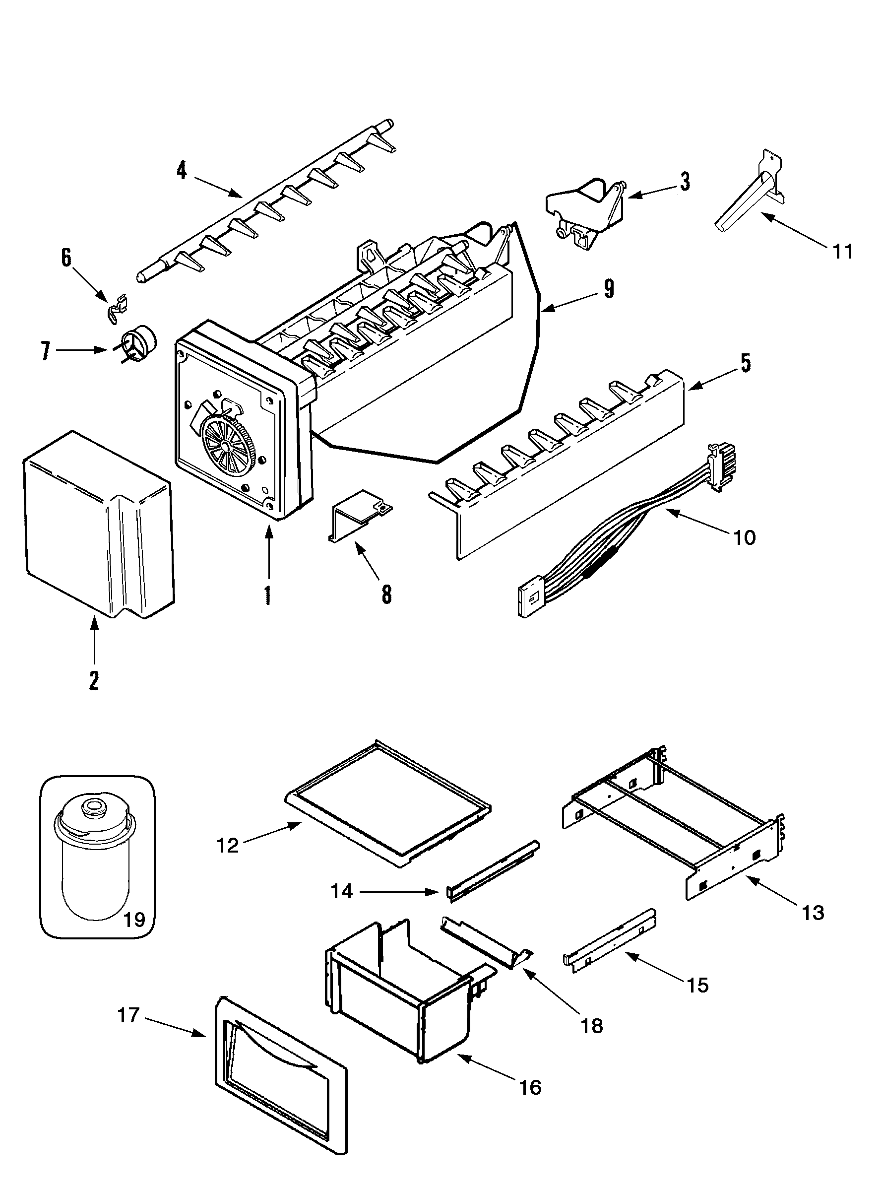 Maytag GI82FB ice maker kit diagram