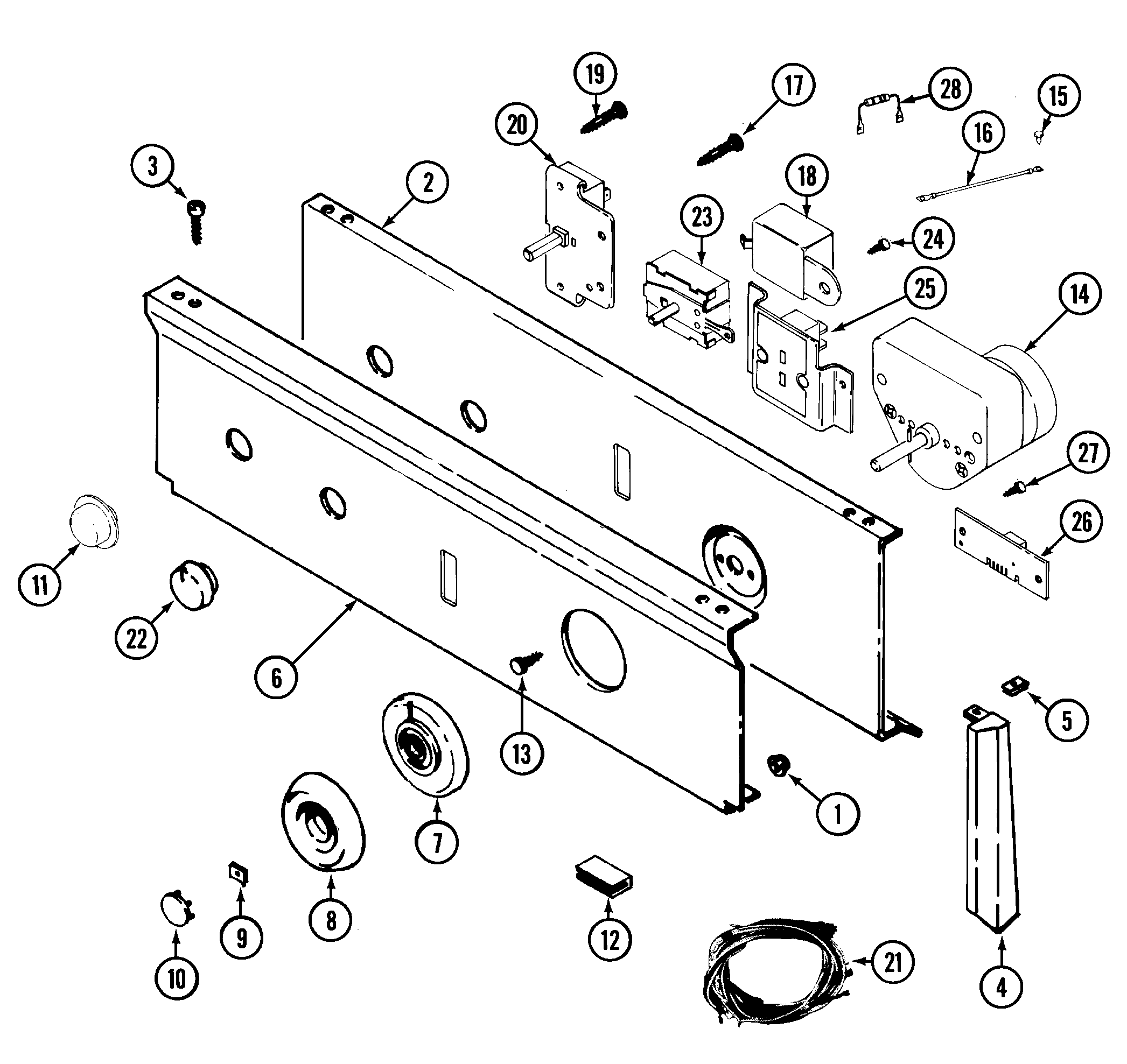 Maytag LDG8704AAE control panel diagram