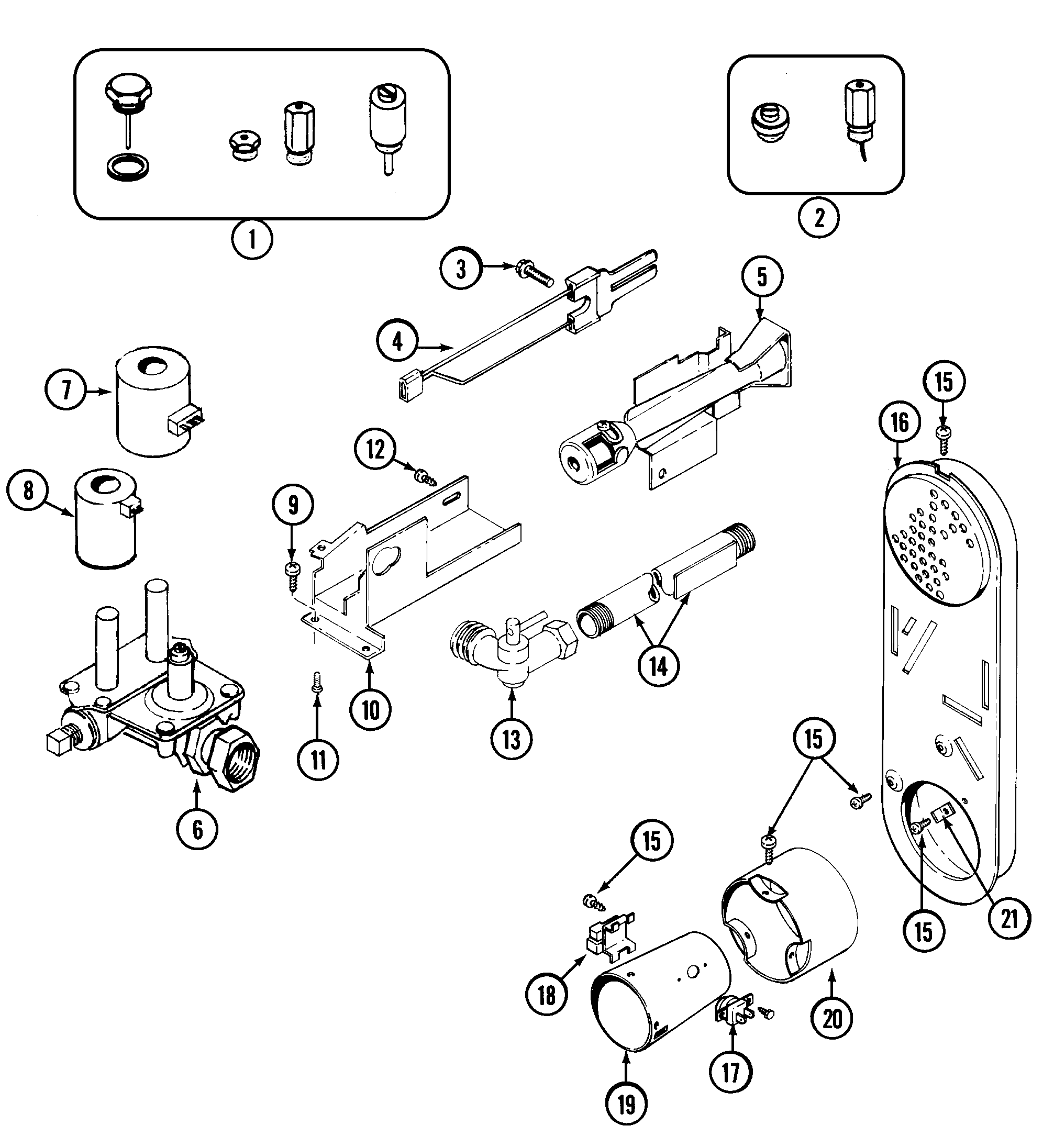 Maytag LDG8704AAE gas valve diagram