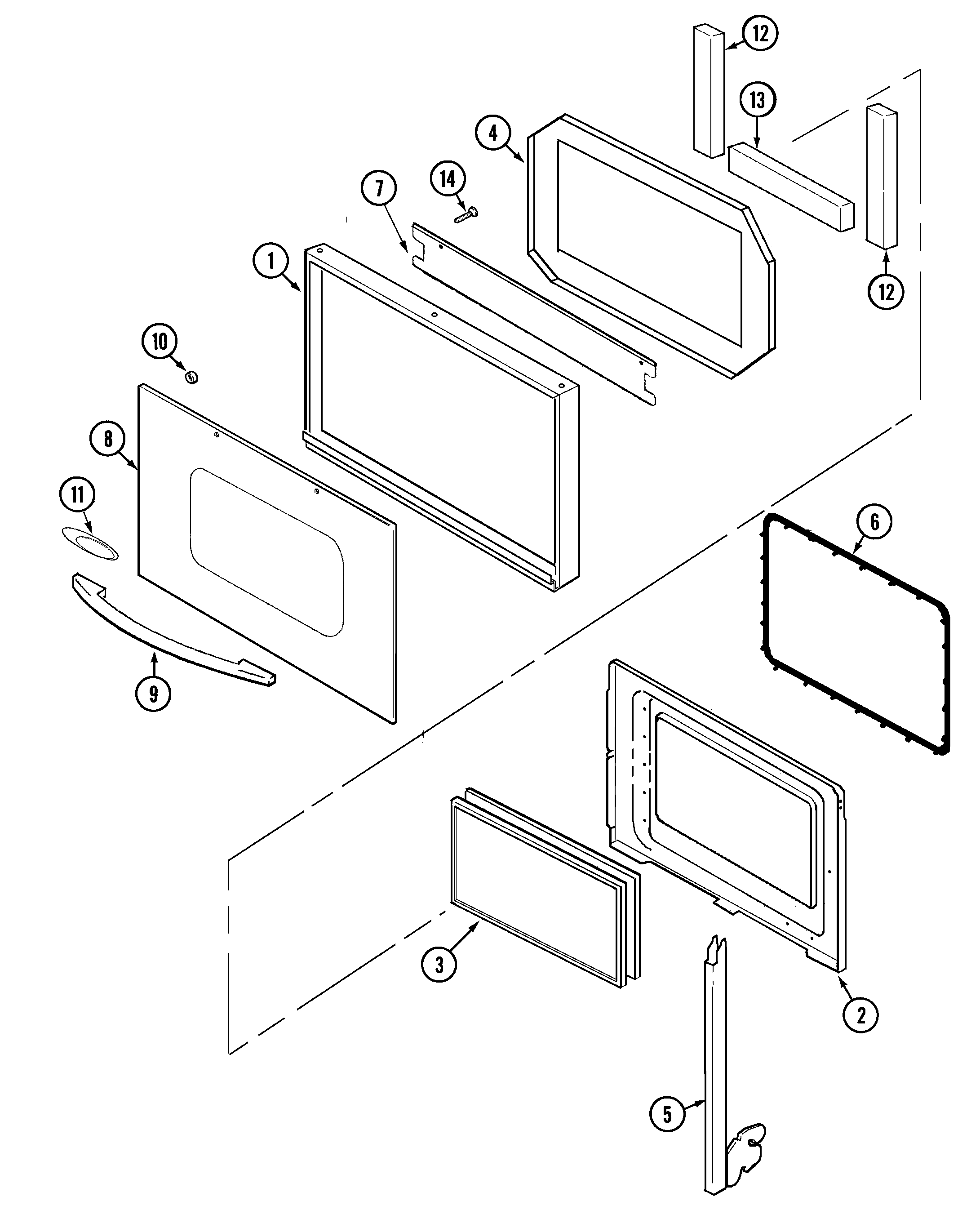 Amana ACB6260AB door (upper & lower-acb6260ab/aw) diagram