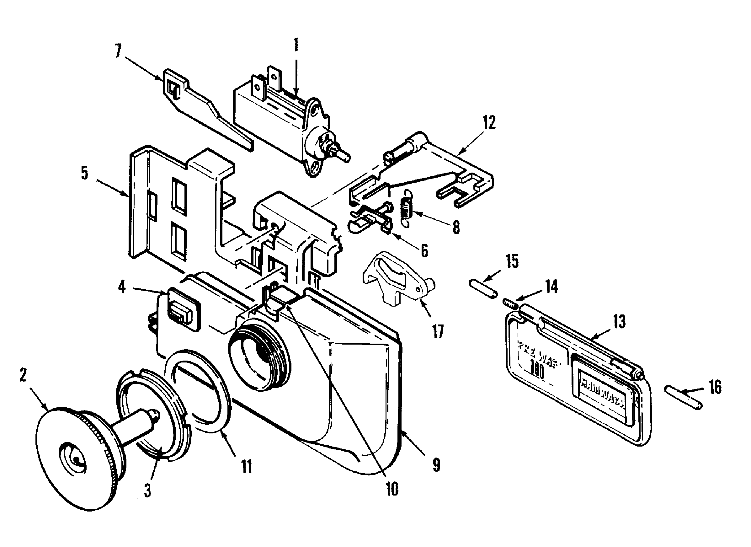 Maytag MDB7000AWA rinse aid & soap dispenser diagram