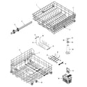 Maytag MDB7000AWA track & rack assembly diagram