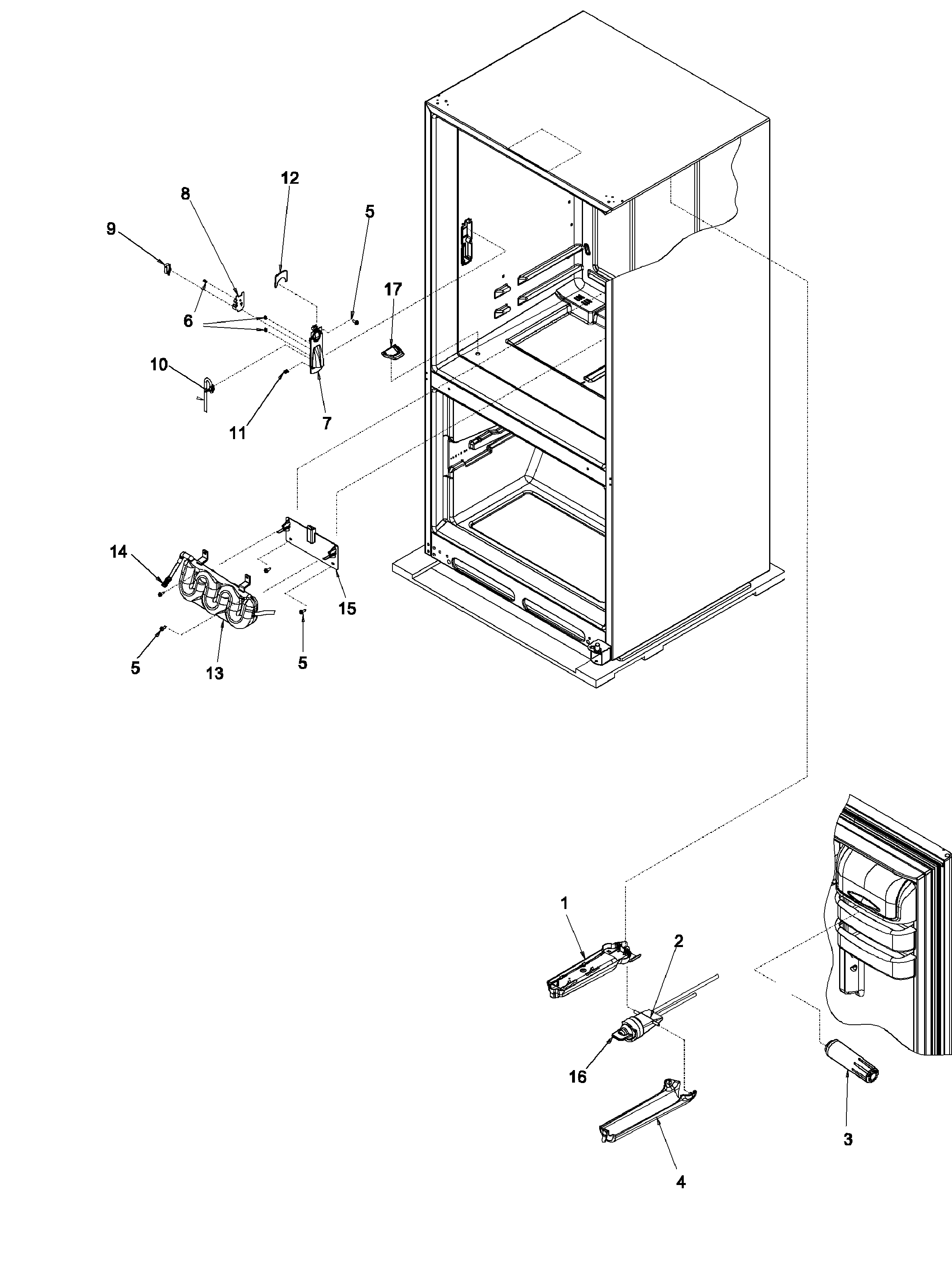 Amana ARB2259CS-PARB2259CS0 water dispenser/filter diagram