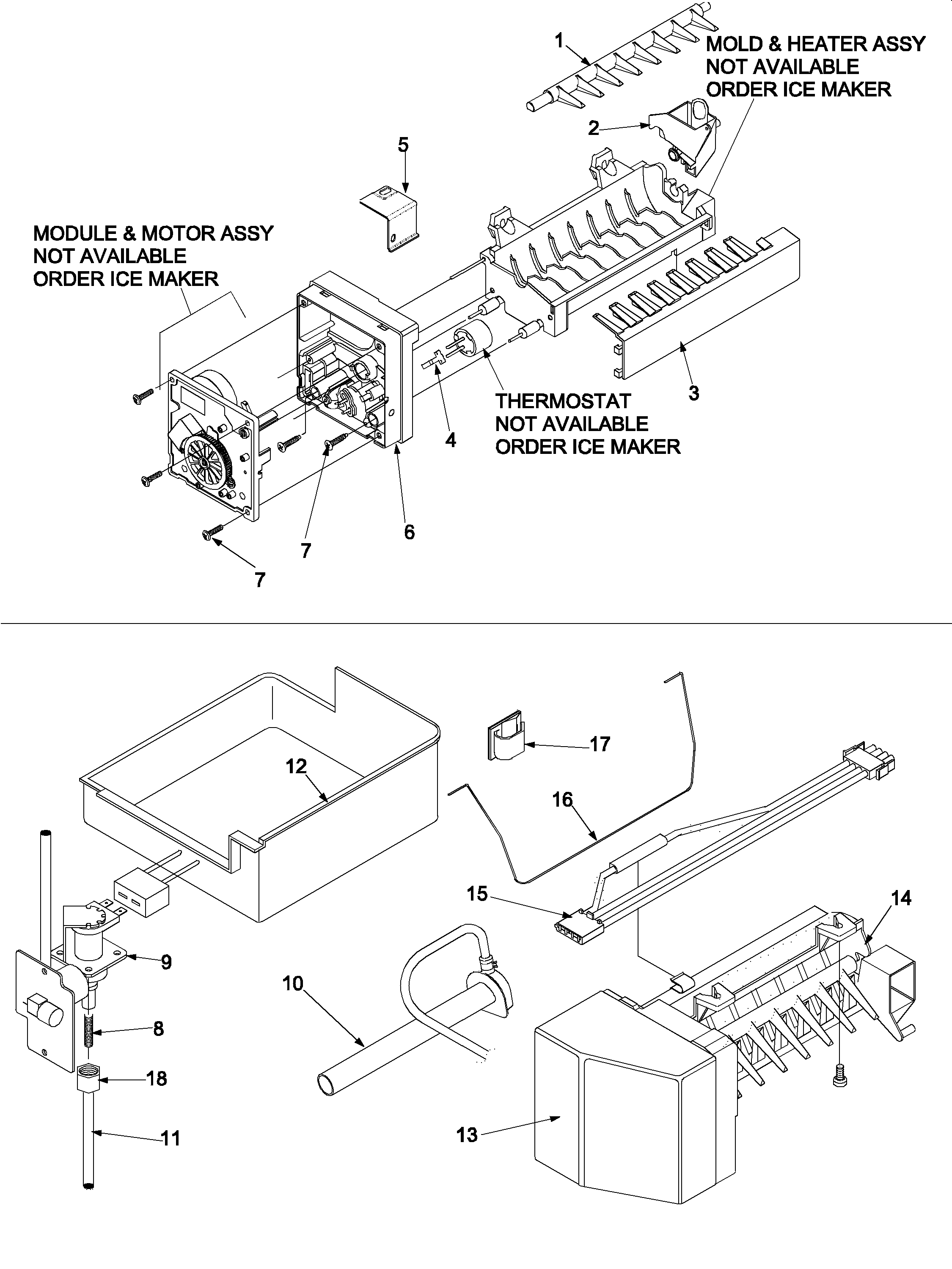 Amana ARB2259CS-PARB2259CS0 optional ice maker kit ic11b p1328003w diagram