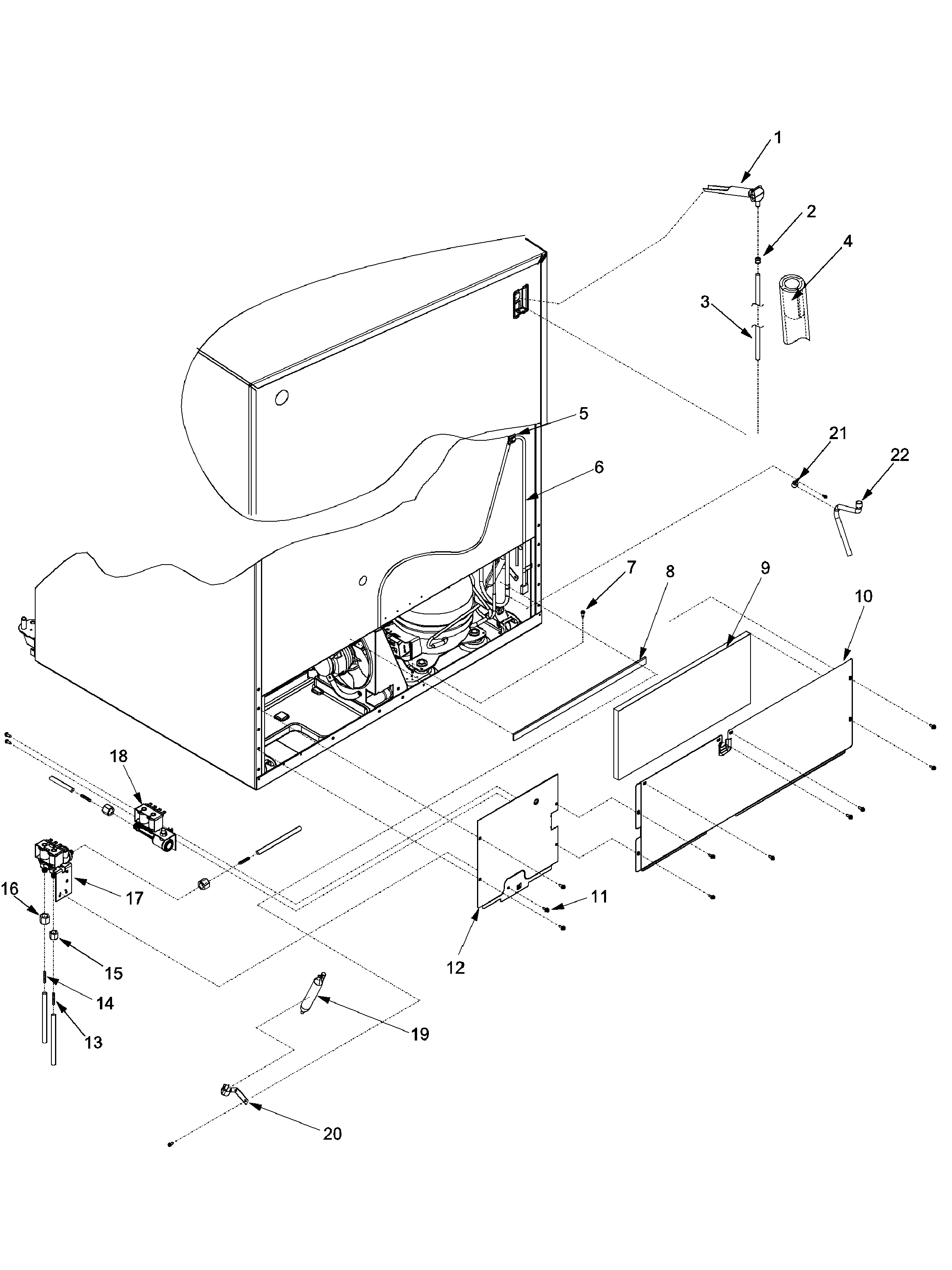 Maytag PSD268LGEQ-PPSD268LGC0 cabinet back diagram