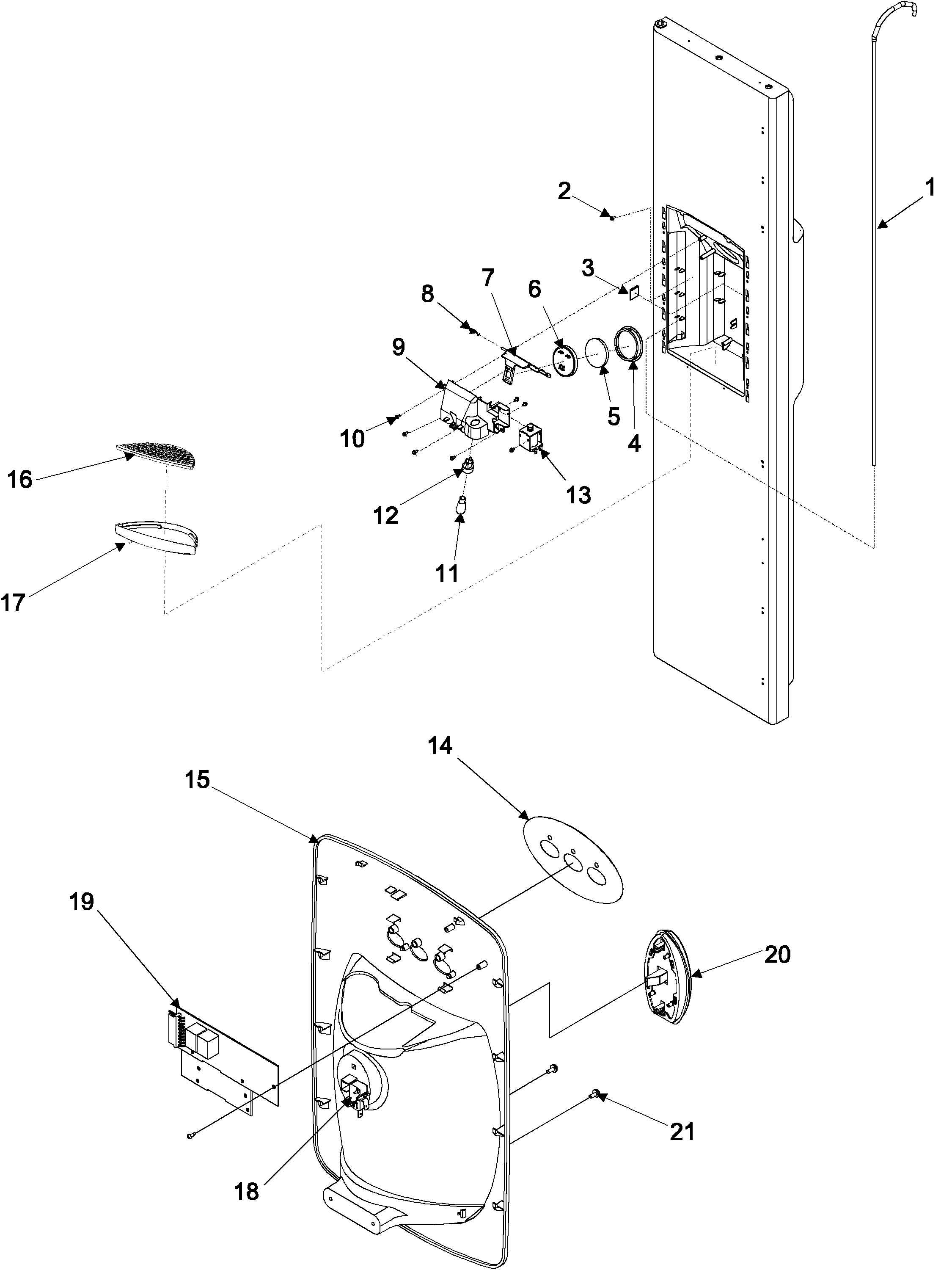 Maytag PSD265LGES-PPSD265GS0 fz door and facade diagram