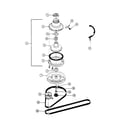Maytag A7500 clutch, brake & belts diagram