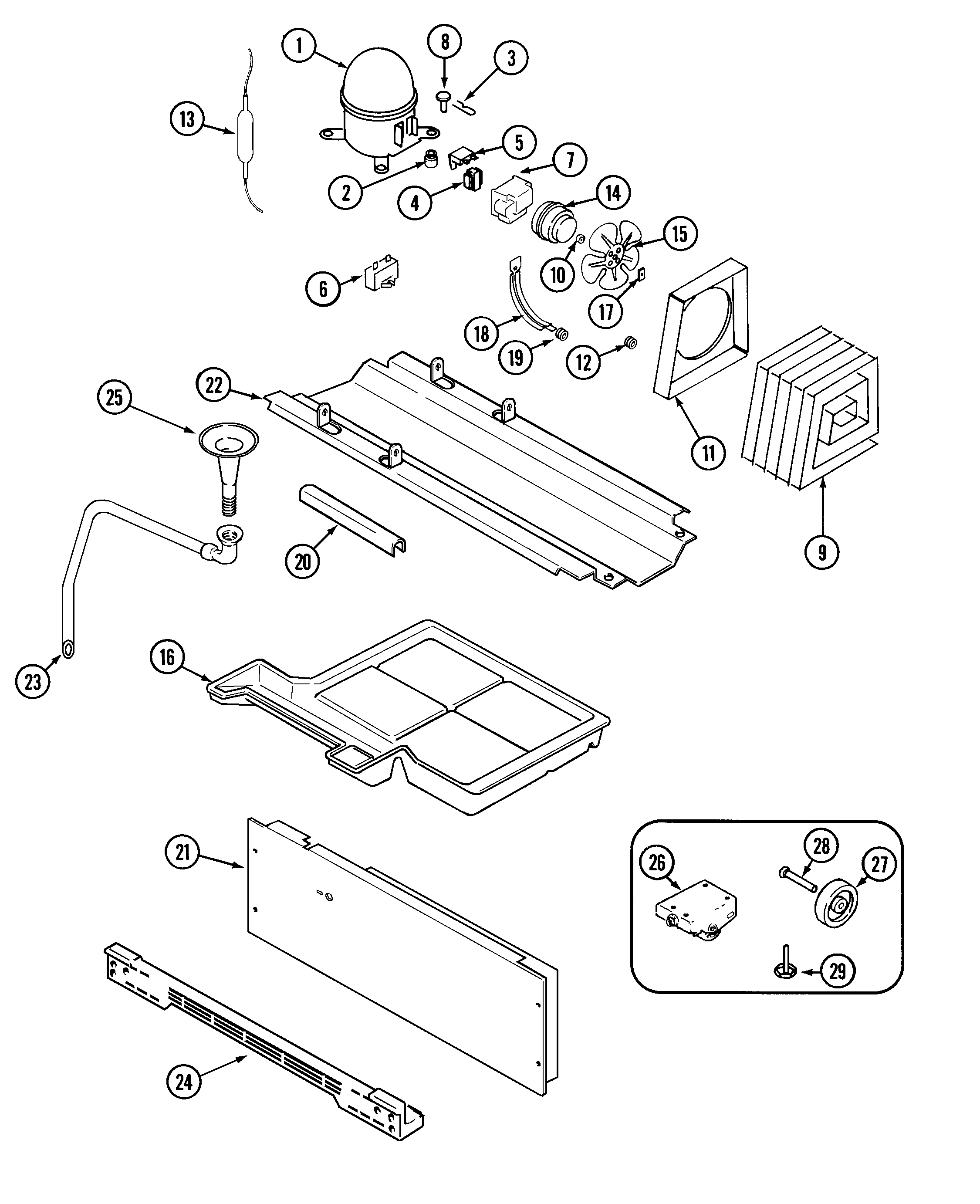 Jenn-Air JCB2388ATW compressor diagram