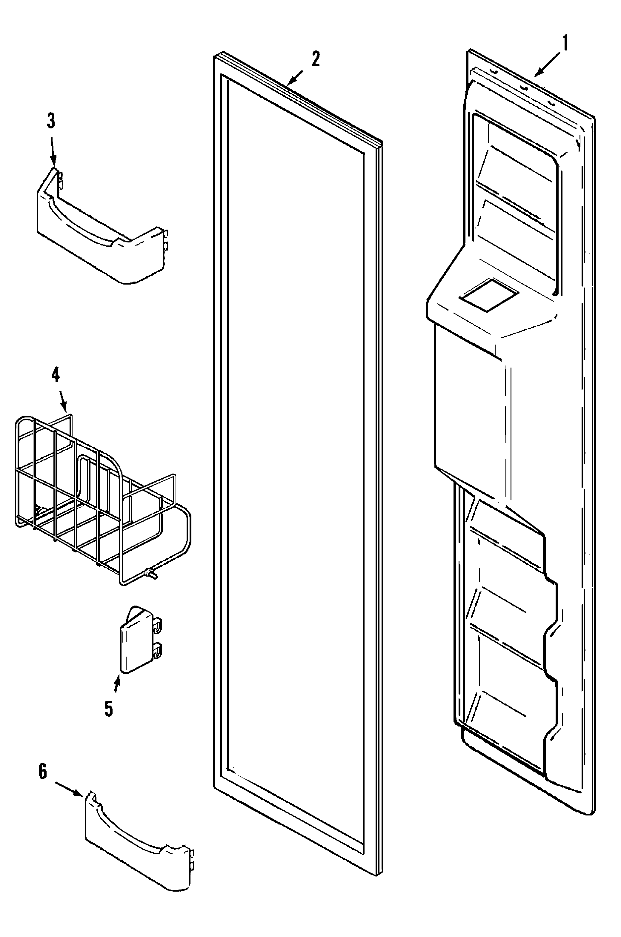 Jenn-Air JCB2388ARQ freezer inner door (jcb2388arq) diagram