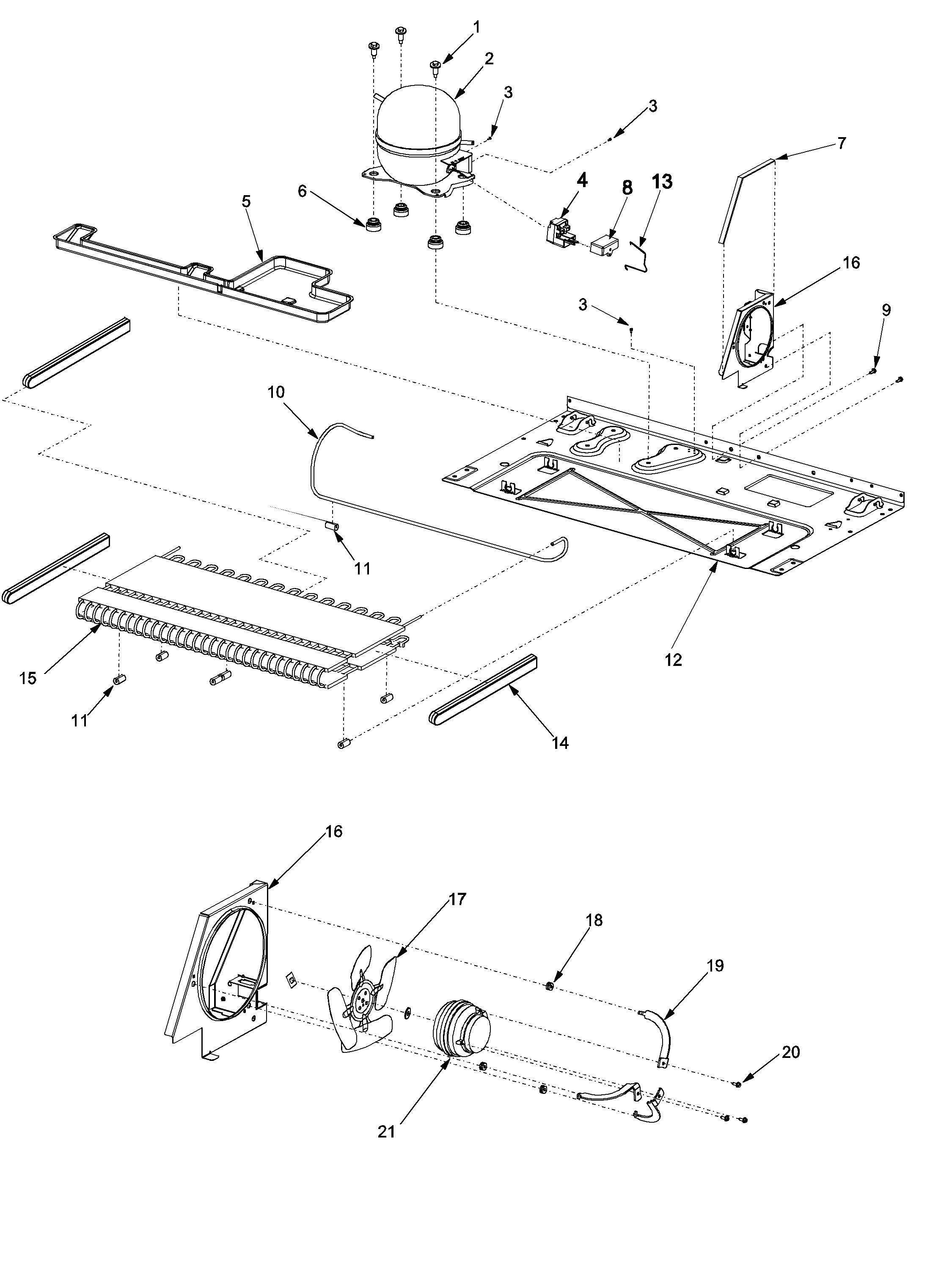 Amana ARS9269BS-PARS9269BS1 compressor diagram