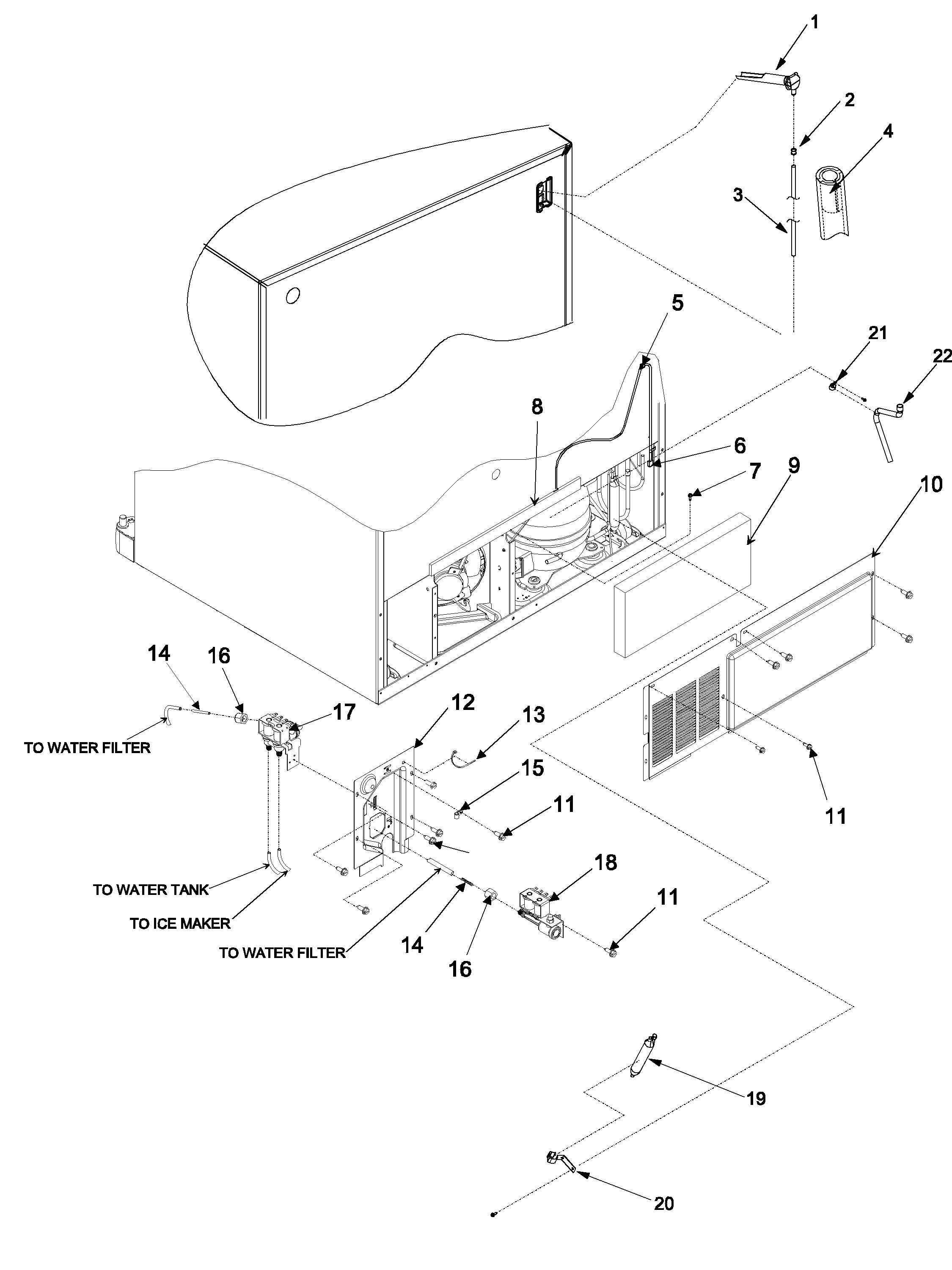 Amana ARS9269BS-PARS9269BS1 cabinet back diagram