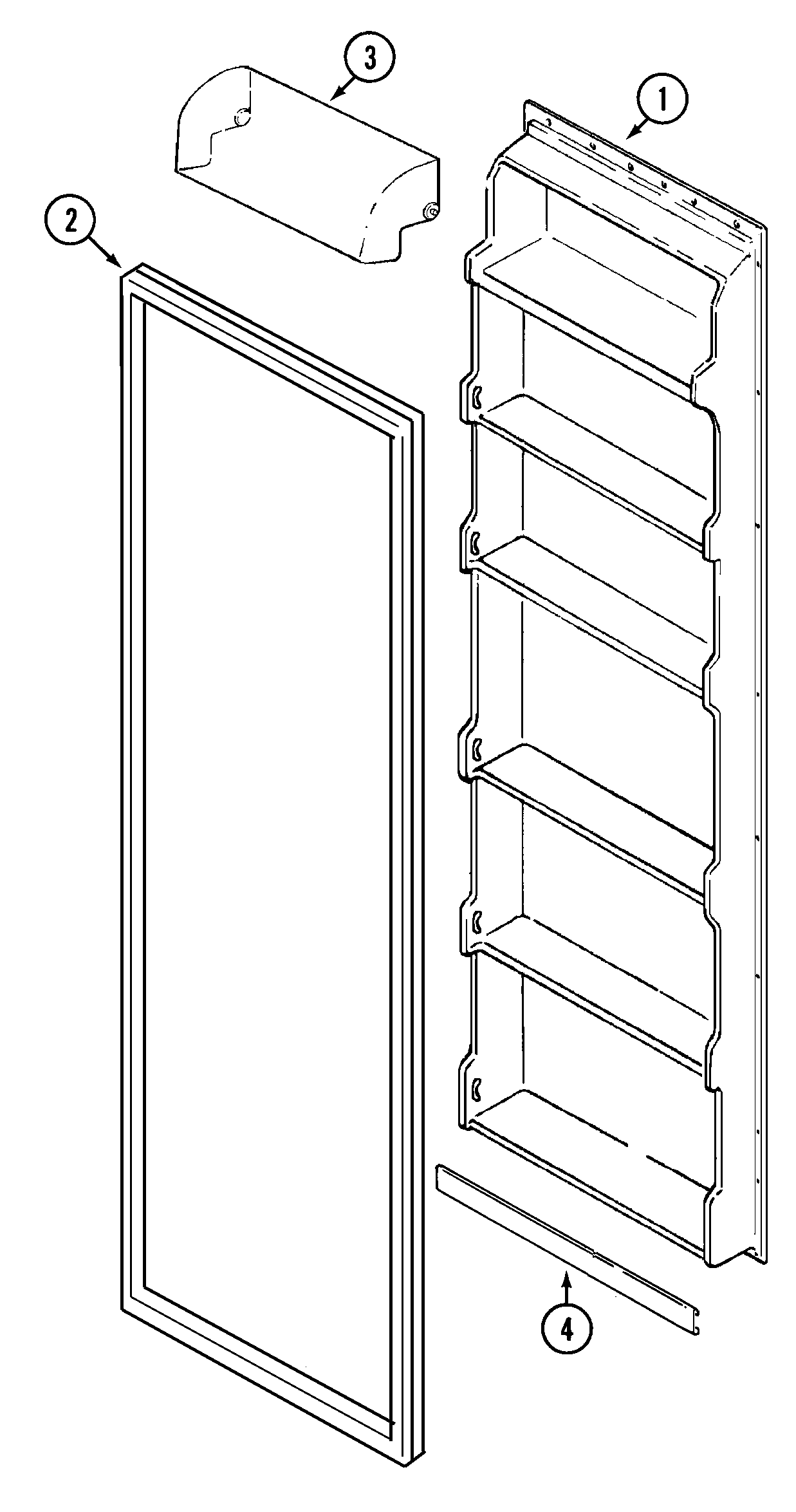 Magic Chef CSB2121ARQ fresh food inner door diagram