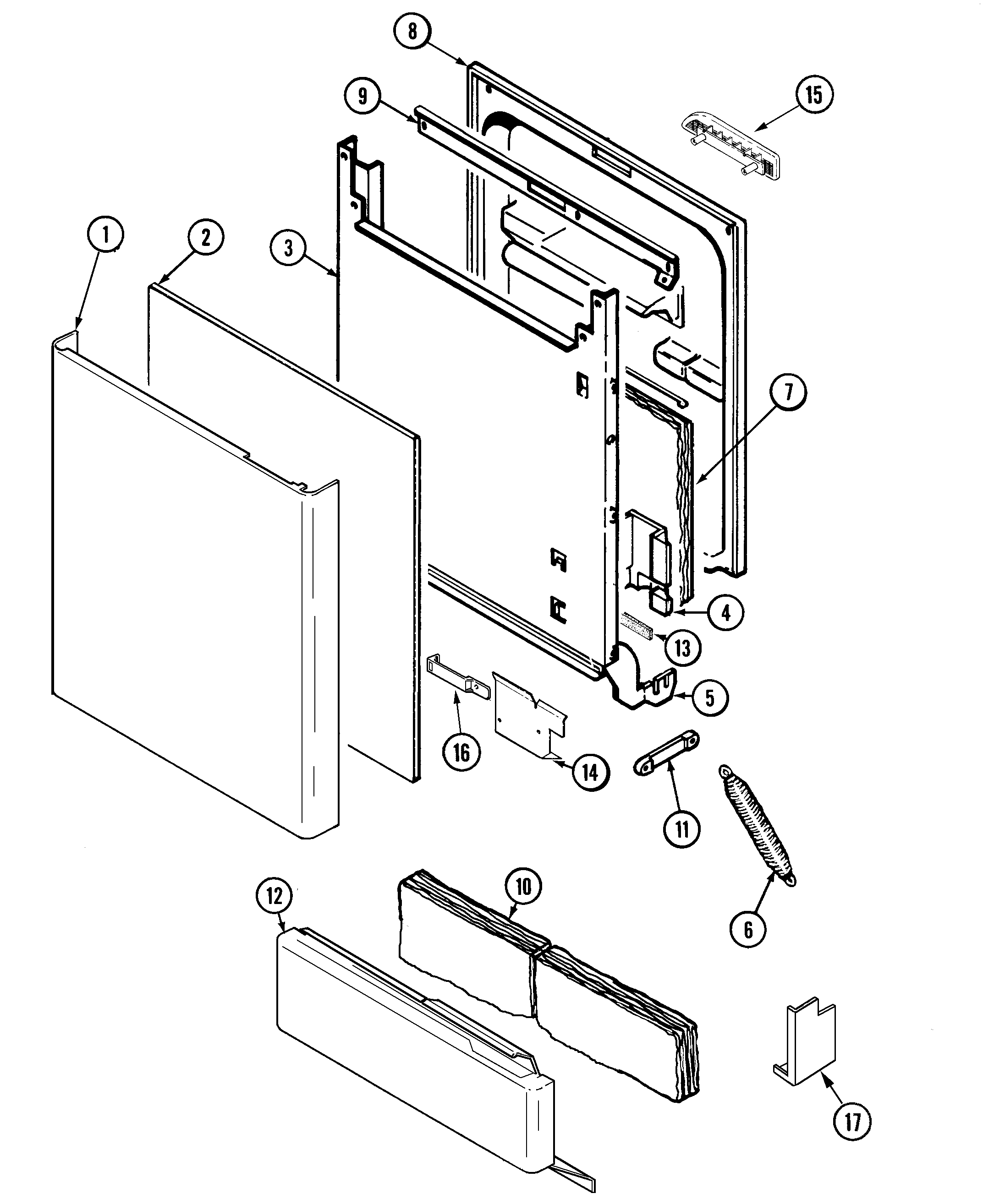 Amana ADW862EAB door diagram