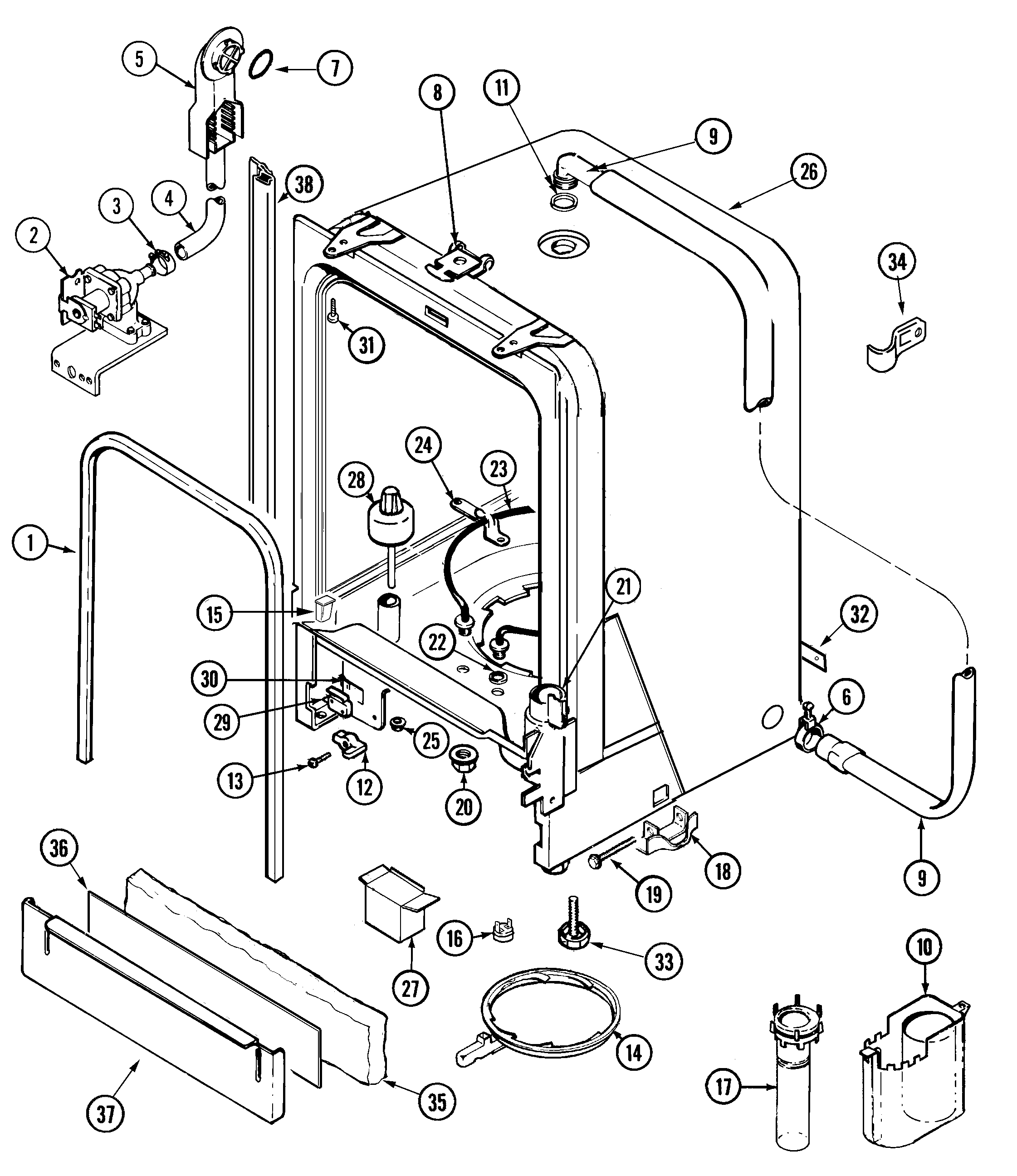 Amana ADW862EAB tub diagram