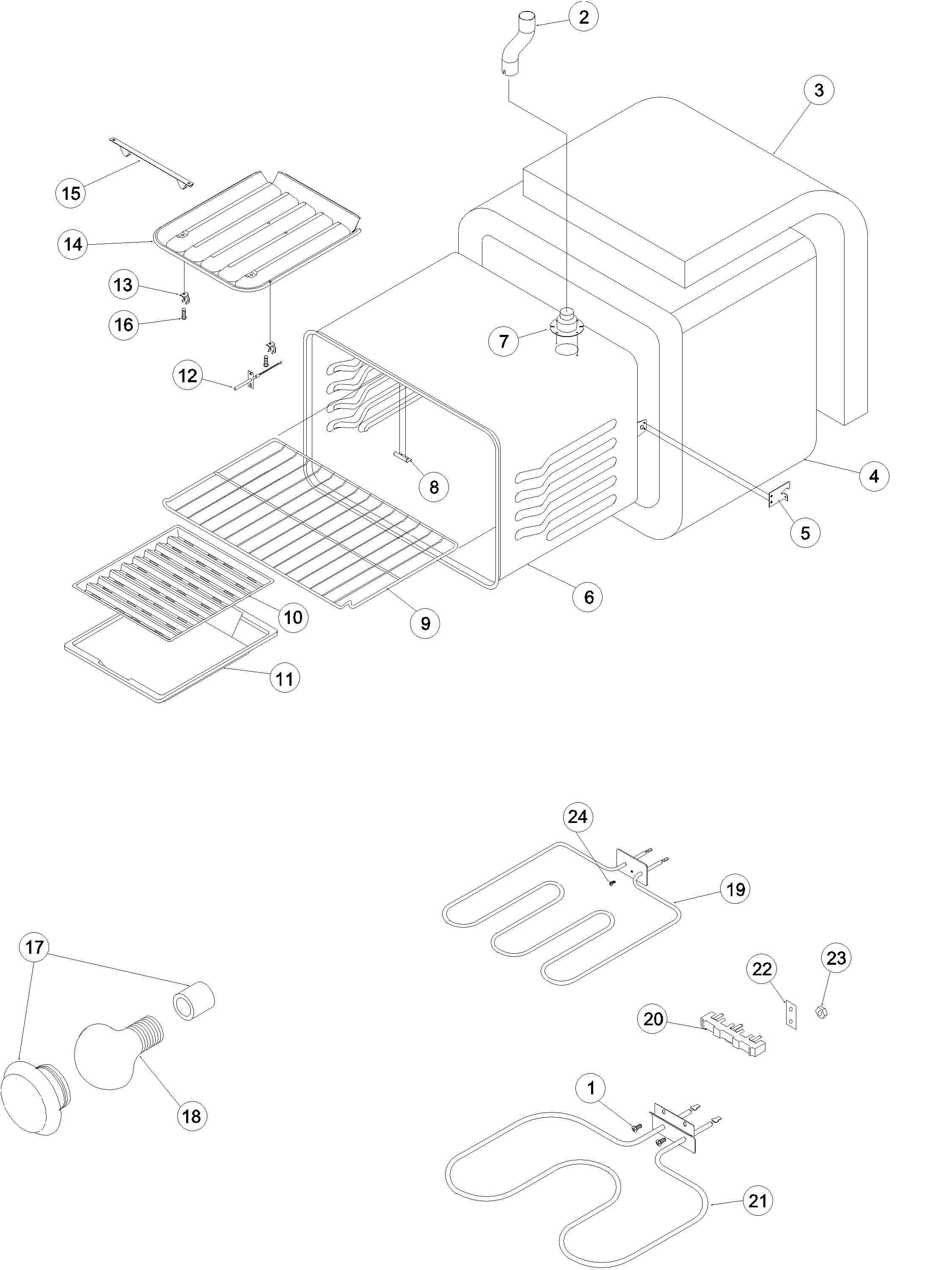 Amana ACS4250AW-PACS4250AW cavity diagram