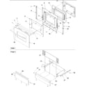 Amana ARDS802WW-P1131947NWW oven door and storage drawer diagram