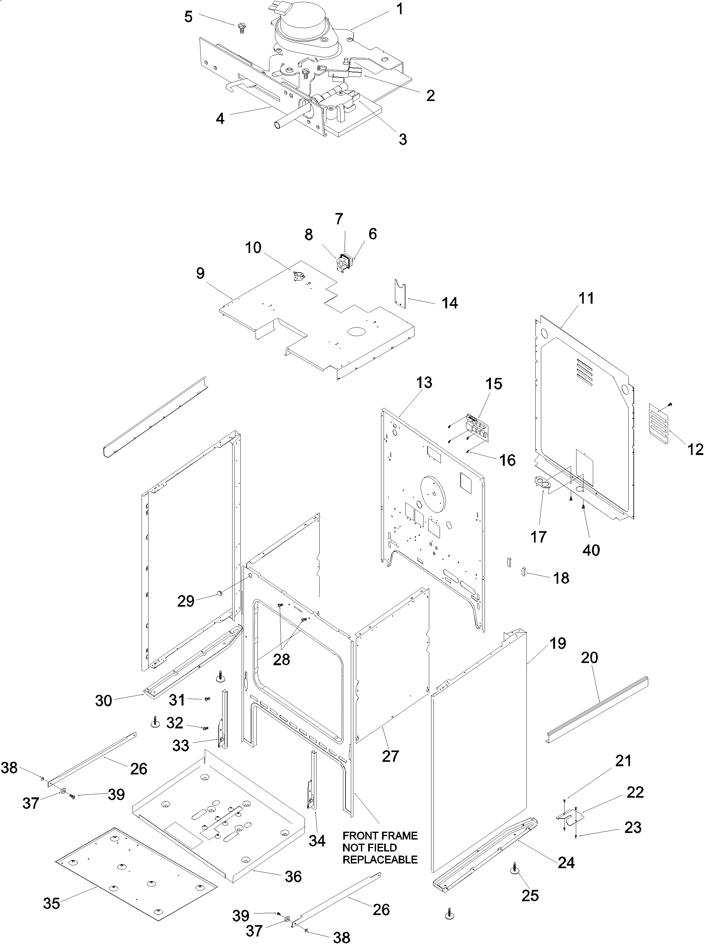 Amana ACS7270AB0 cabinet diagram