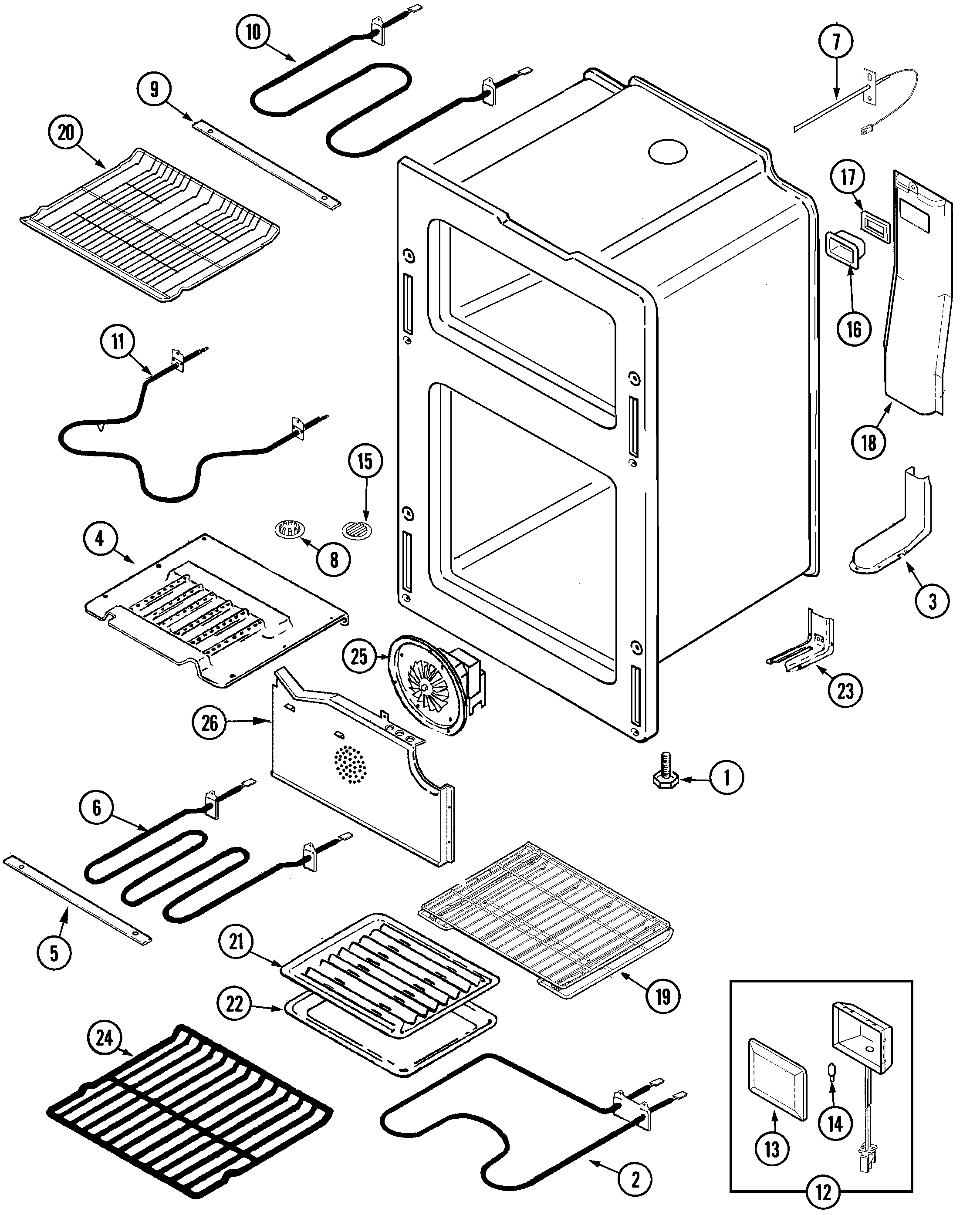 Maytag MER6870AAC oven diagram