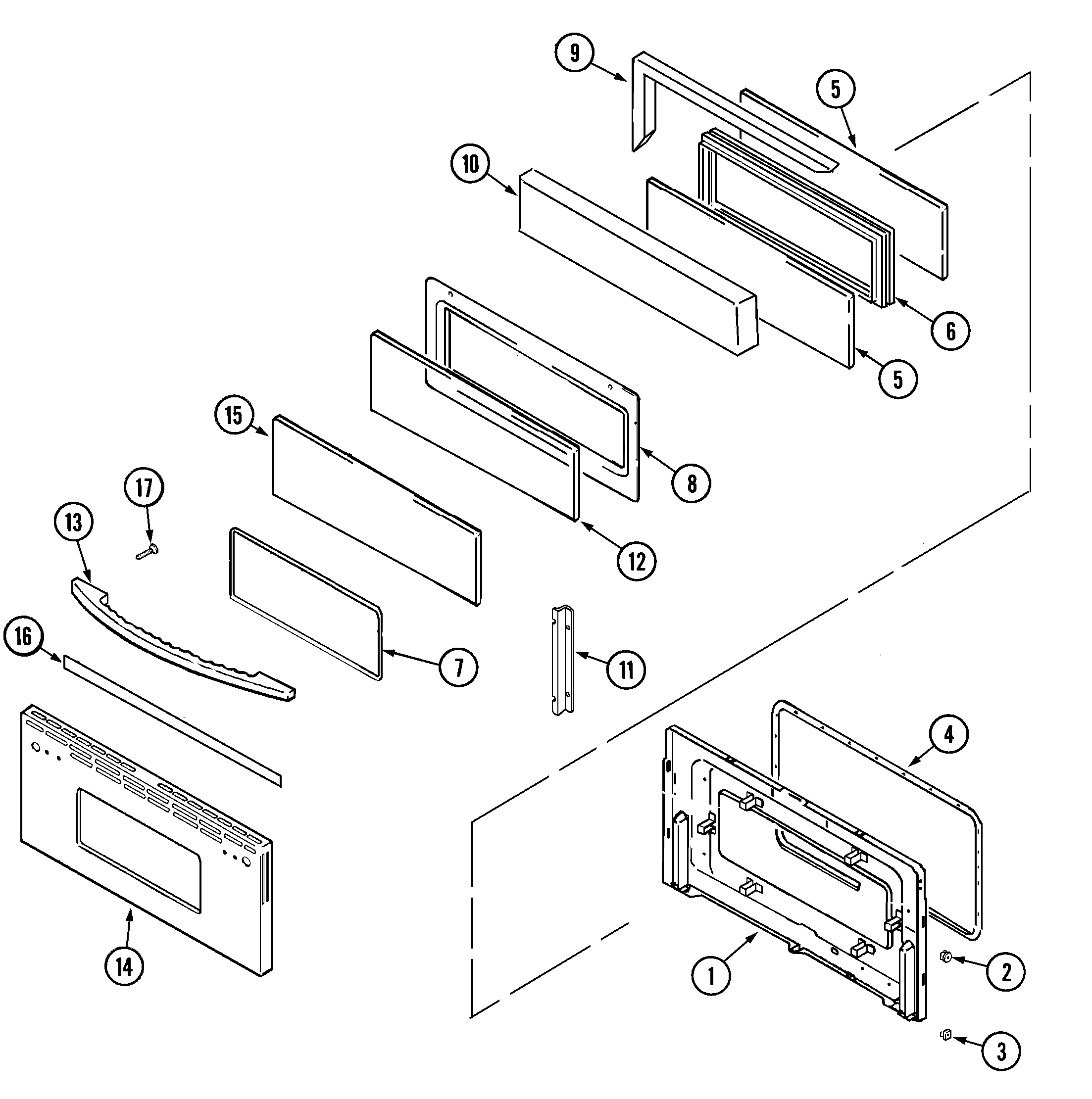 Maytag MER6870AAC door (upper/mer6870aac) diagram