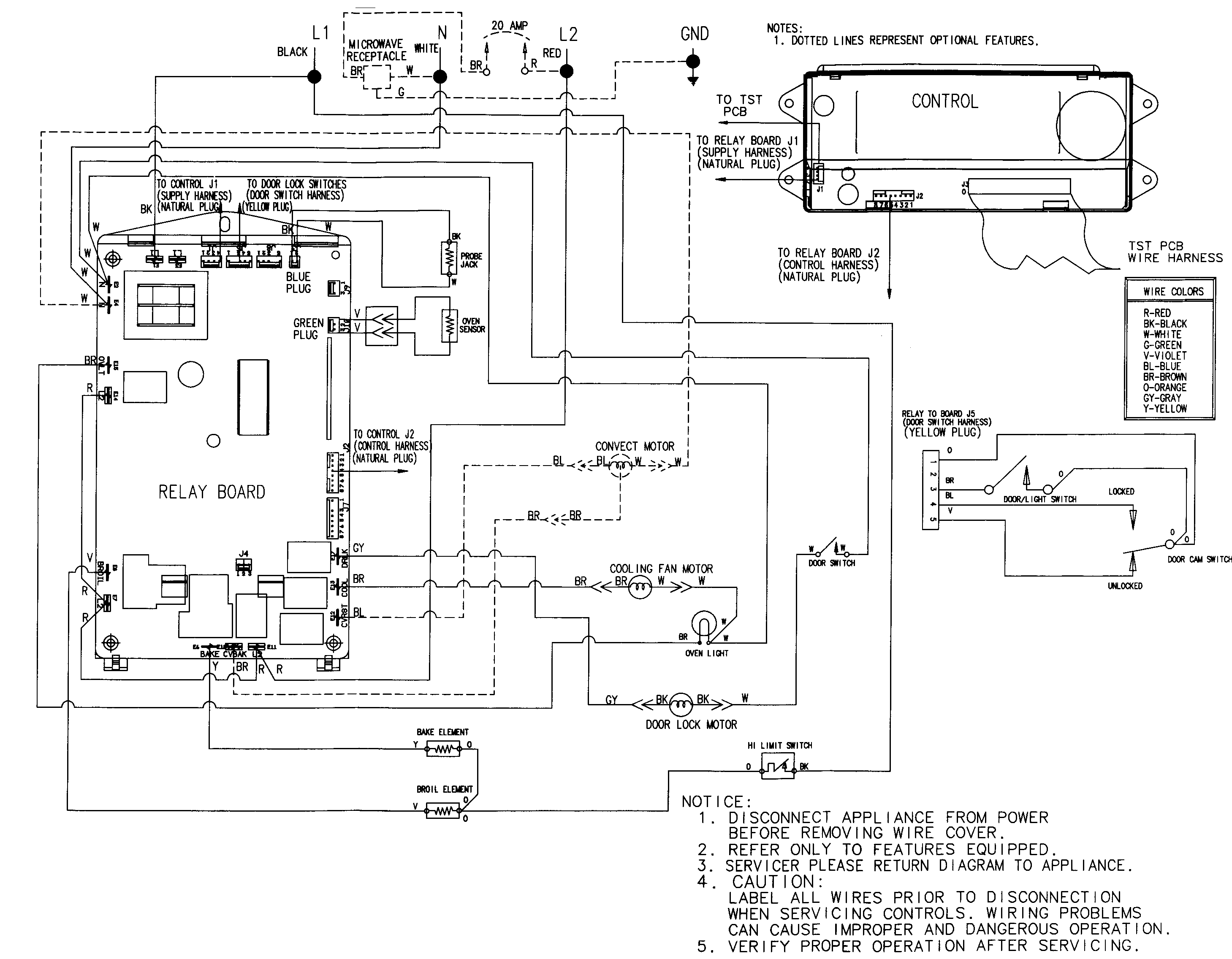 Jenn-Air JJW9527BAB wiring information diagram