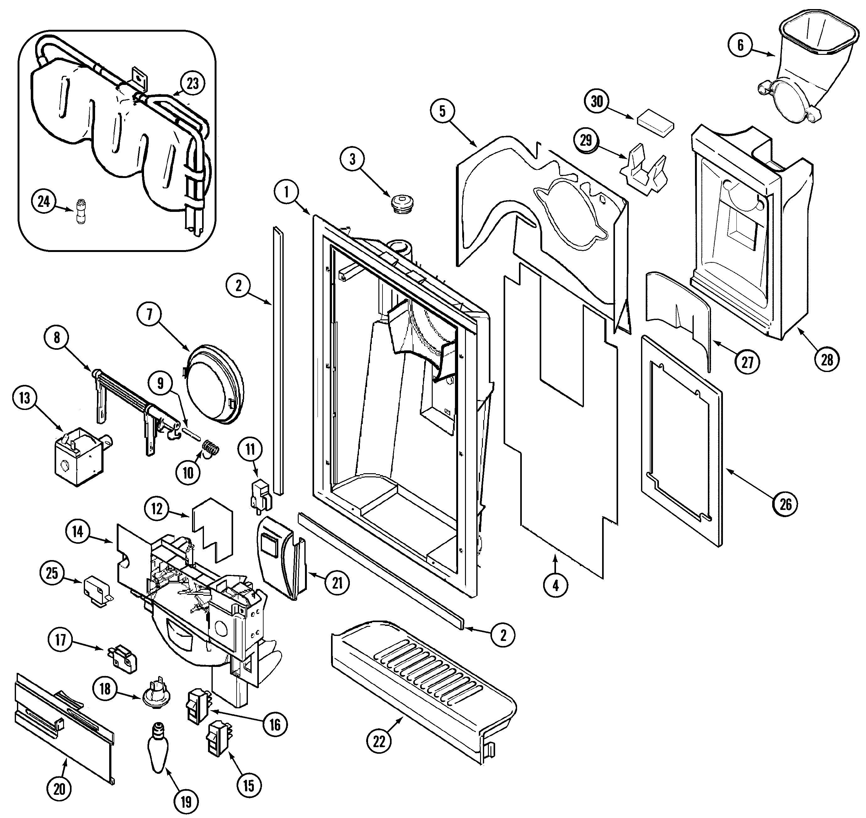 Maytag PSD2450GRW fountain diagram
