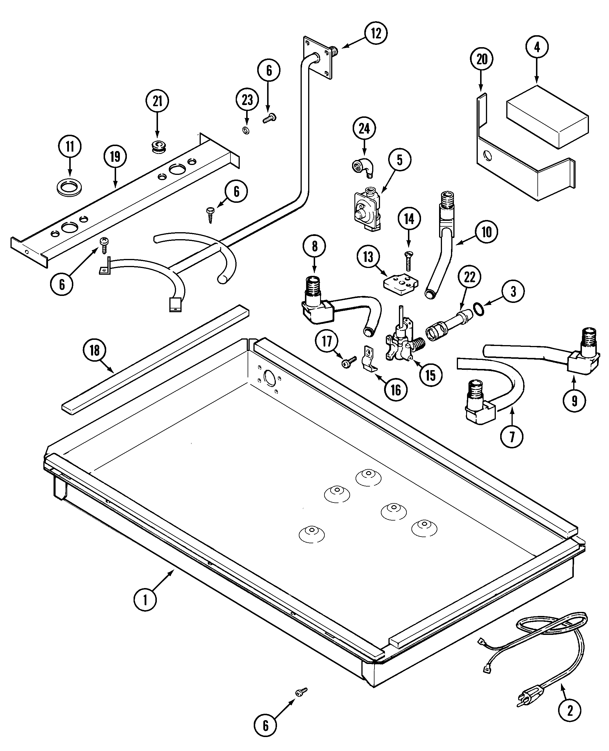 Jenn-Air CCG457B body diagram