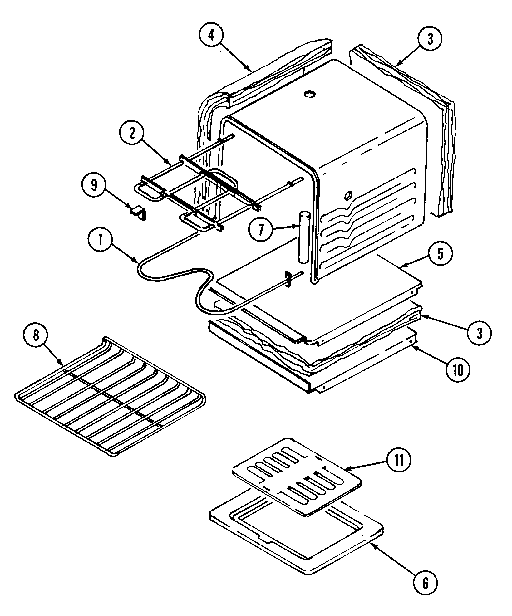 Magic Chef CEL1110AAT oven diagram
