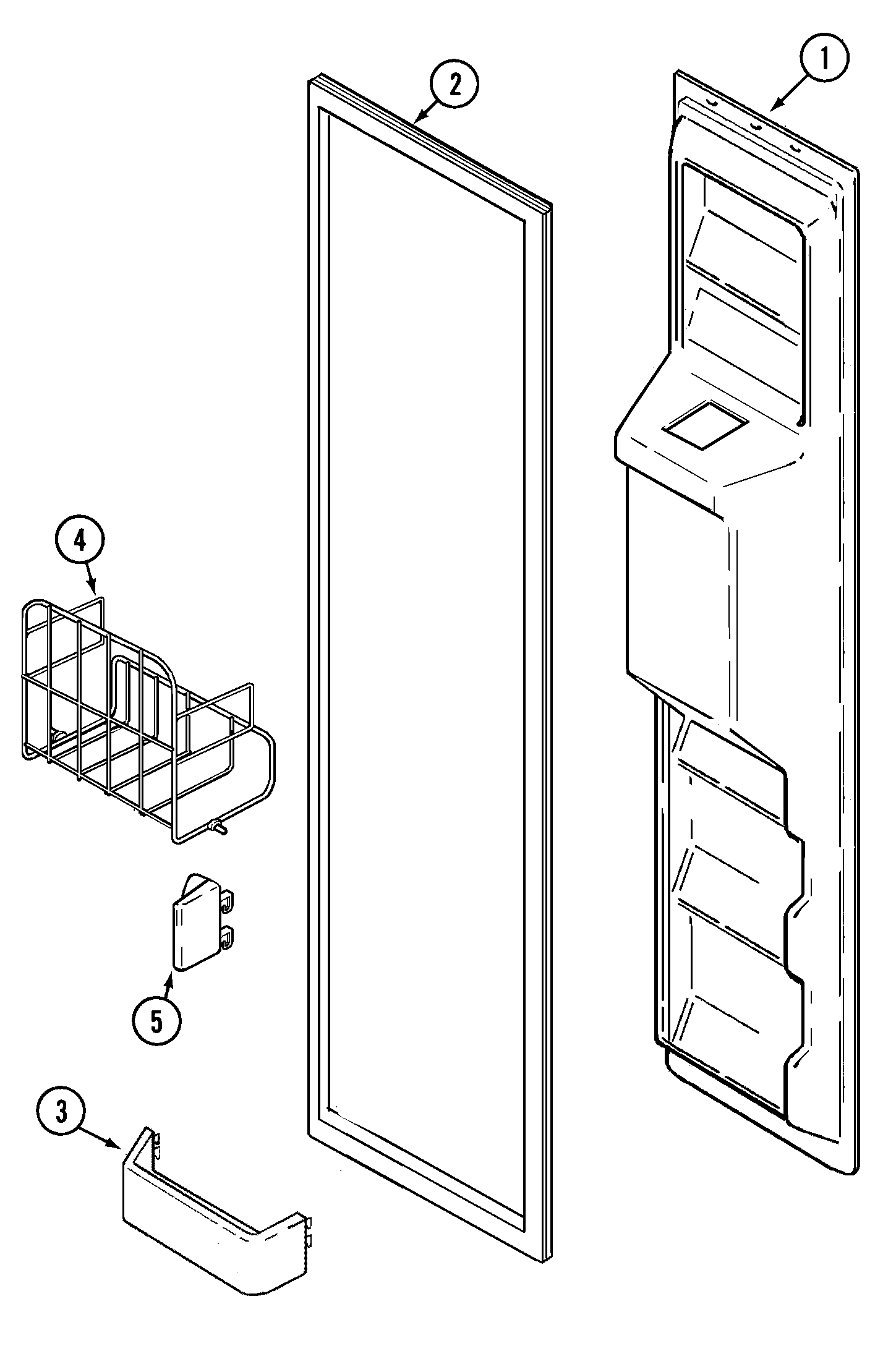 Jenn-Air JSD2789GES freezer inner door diagram
