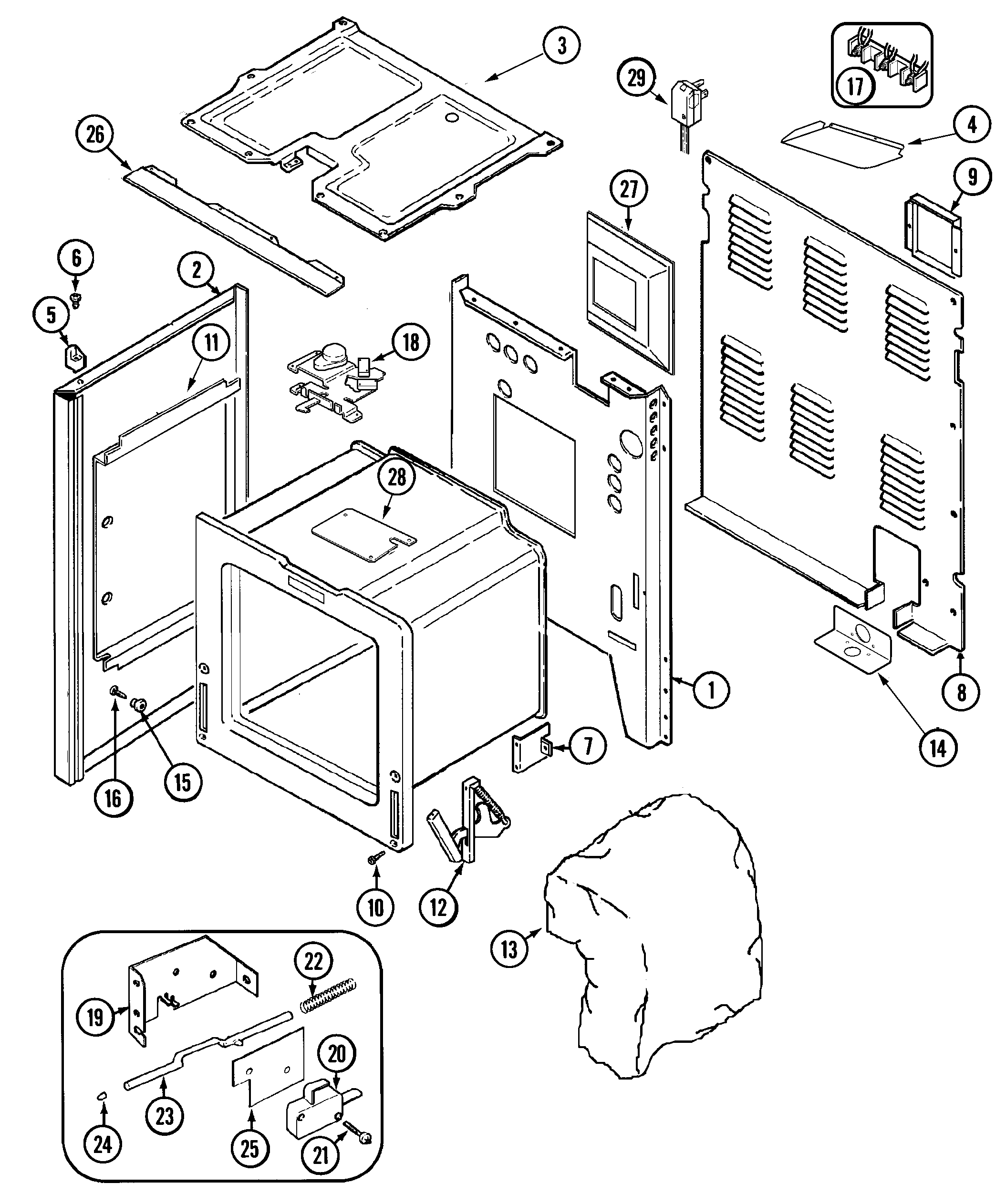 Maytag MER5870BCQ body diagram