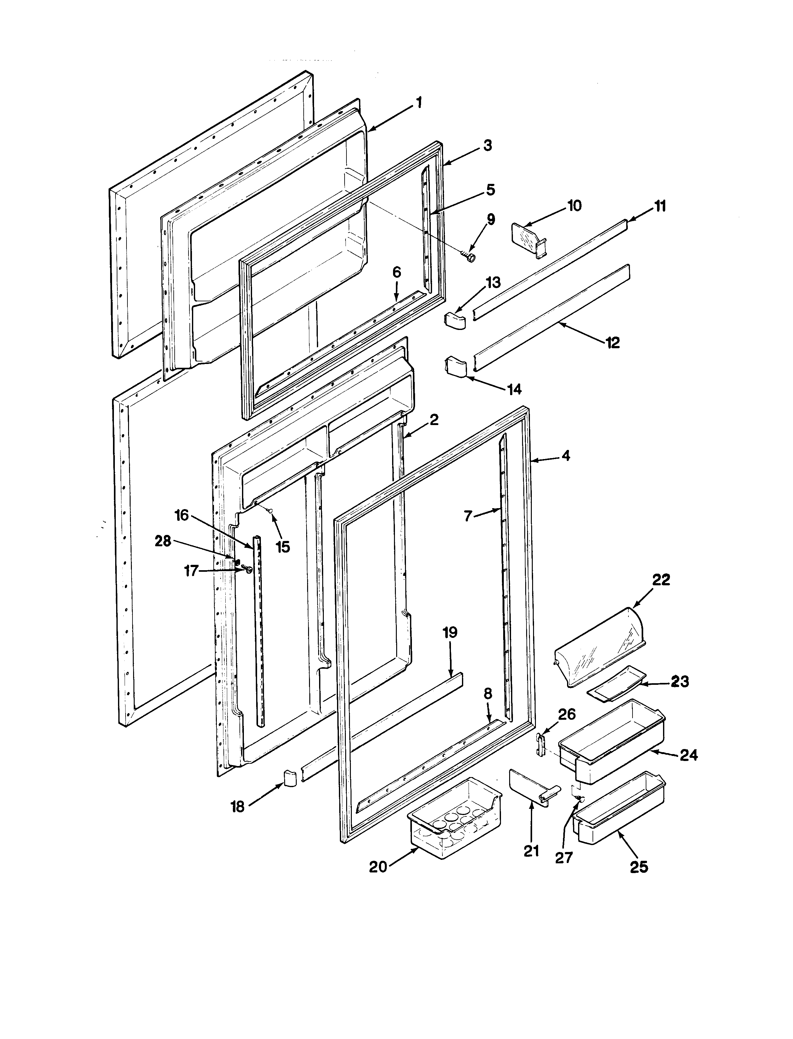 Maytag RTD23A-AH93C inner door diagram