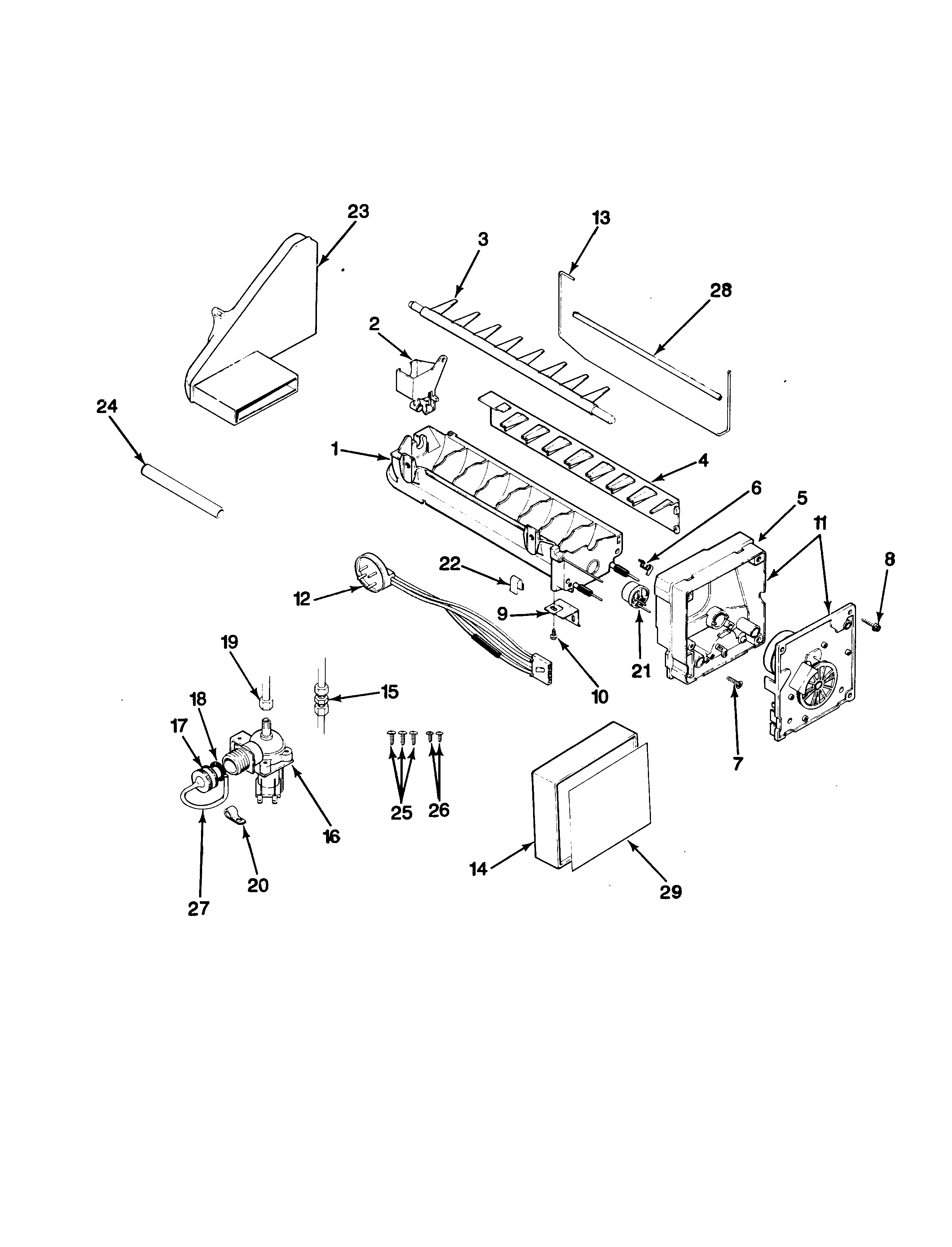 Maytag RTD23A-AH93C optional ice maker kit diagram