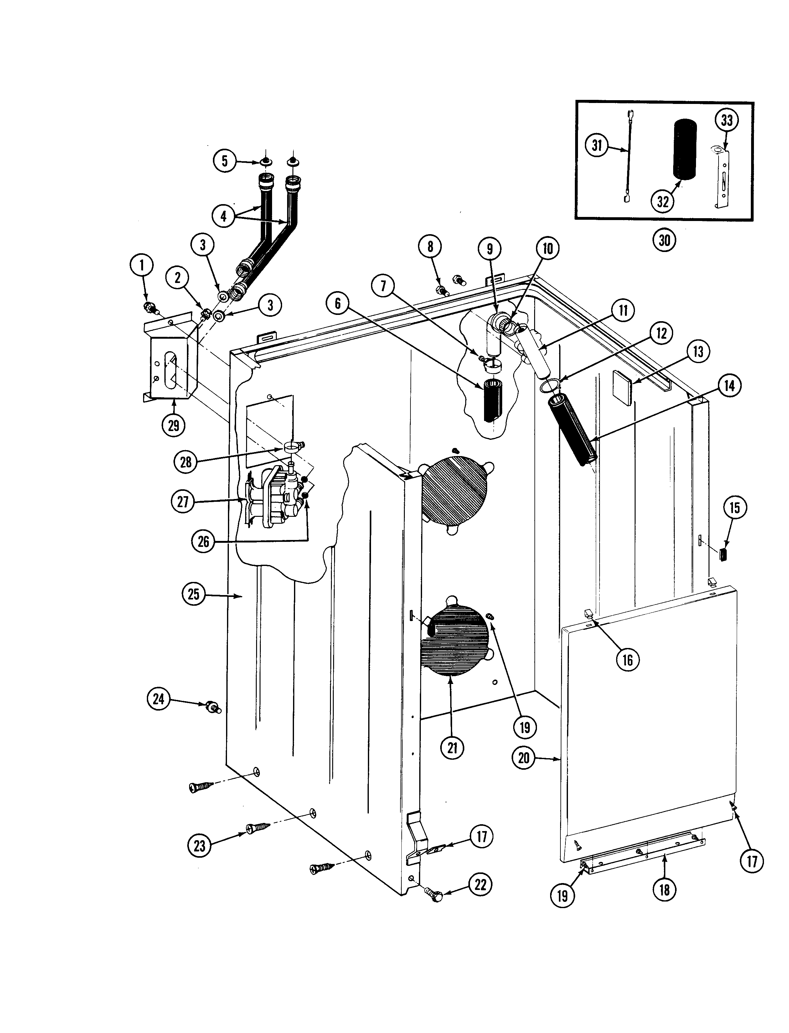 Maytag A882 cabinet diagram