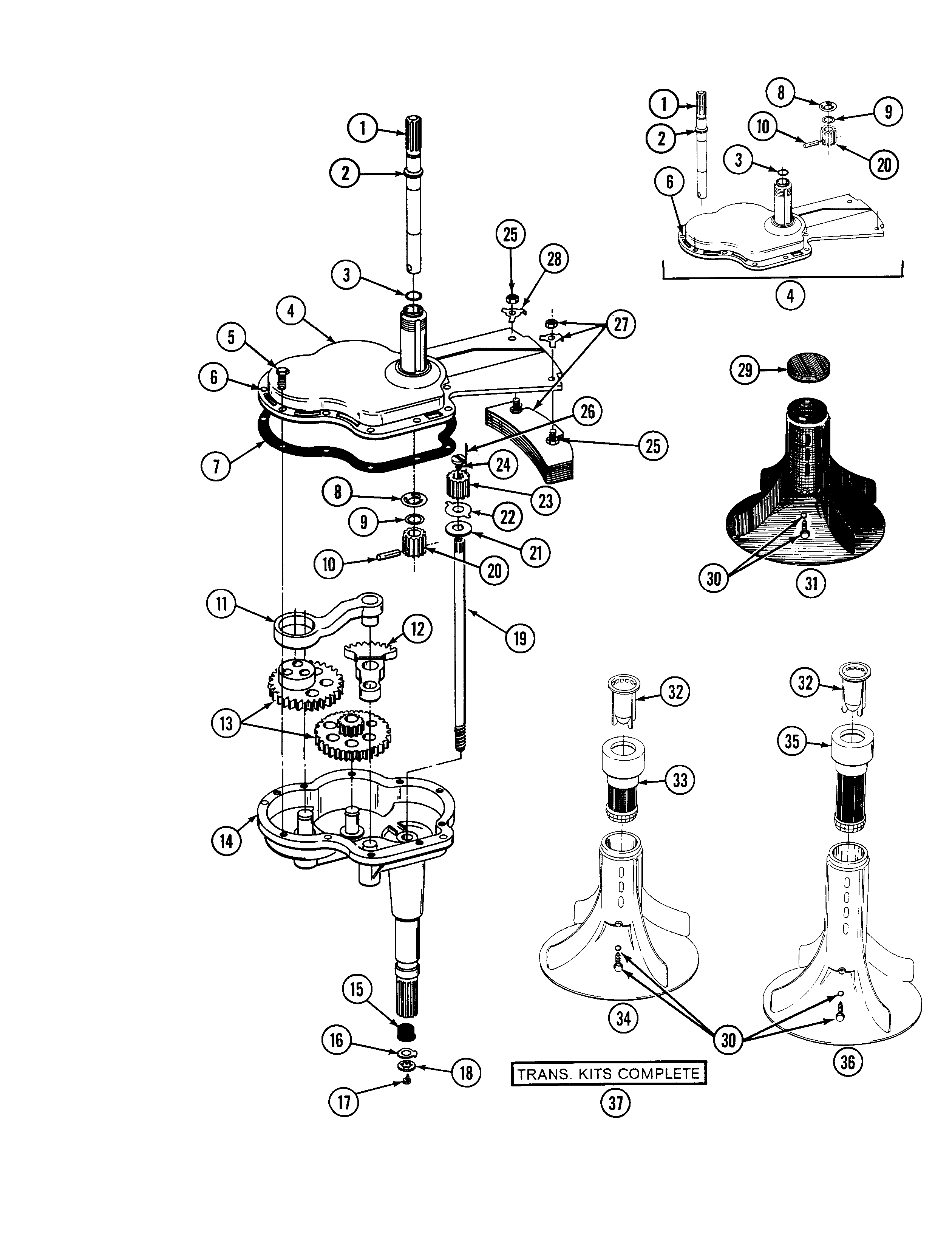 Maytag A882 transmission-helical drive diagram